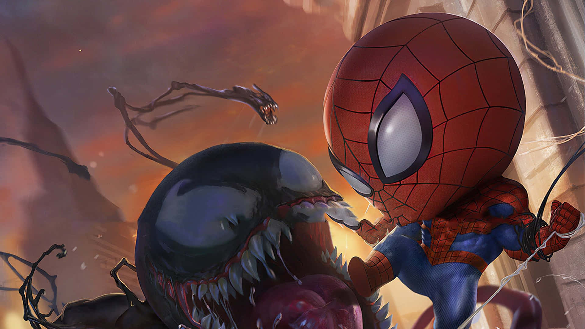 Venom-ous Spider Man Background