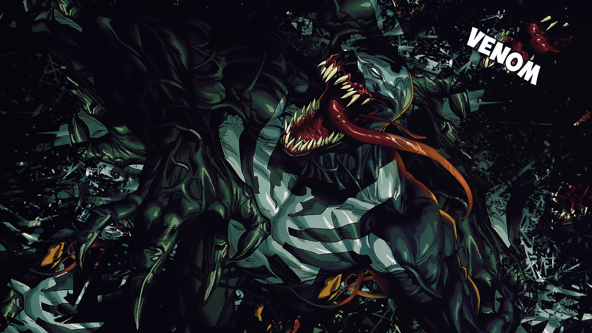 Venom Scary Comics Art Background