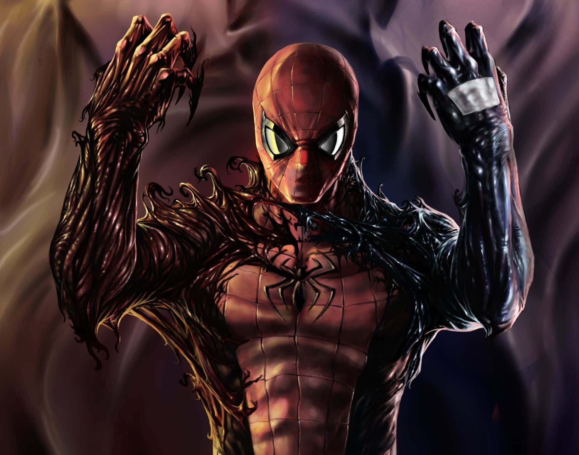 Venom Spider Man 3d Art Background