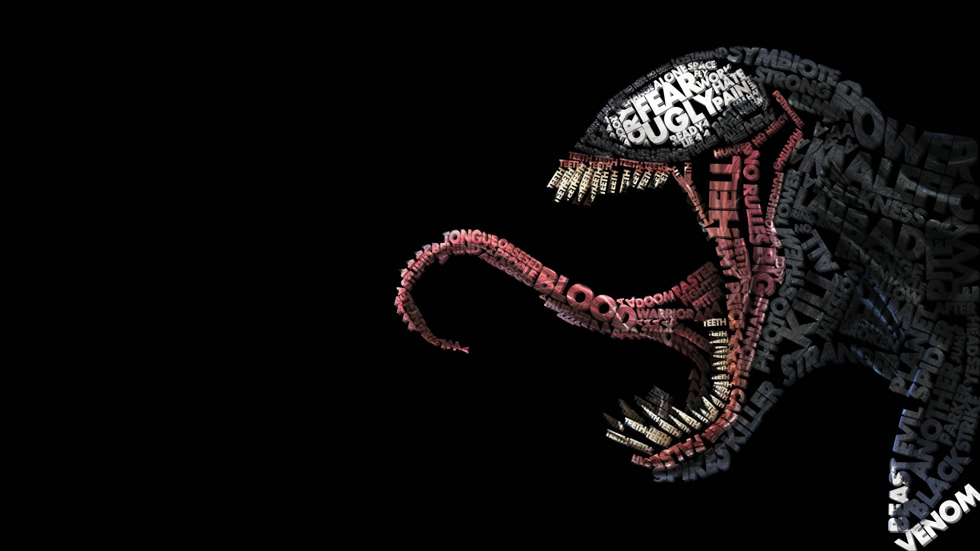 Venom Text Art Background