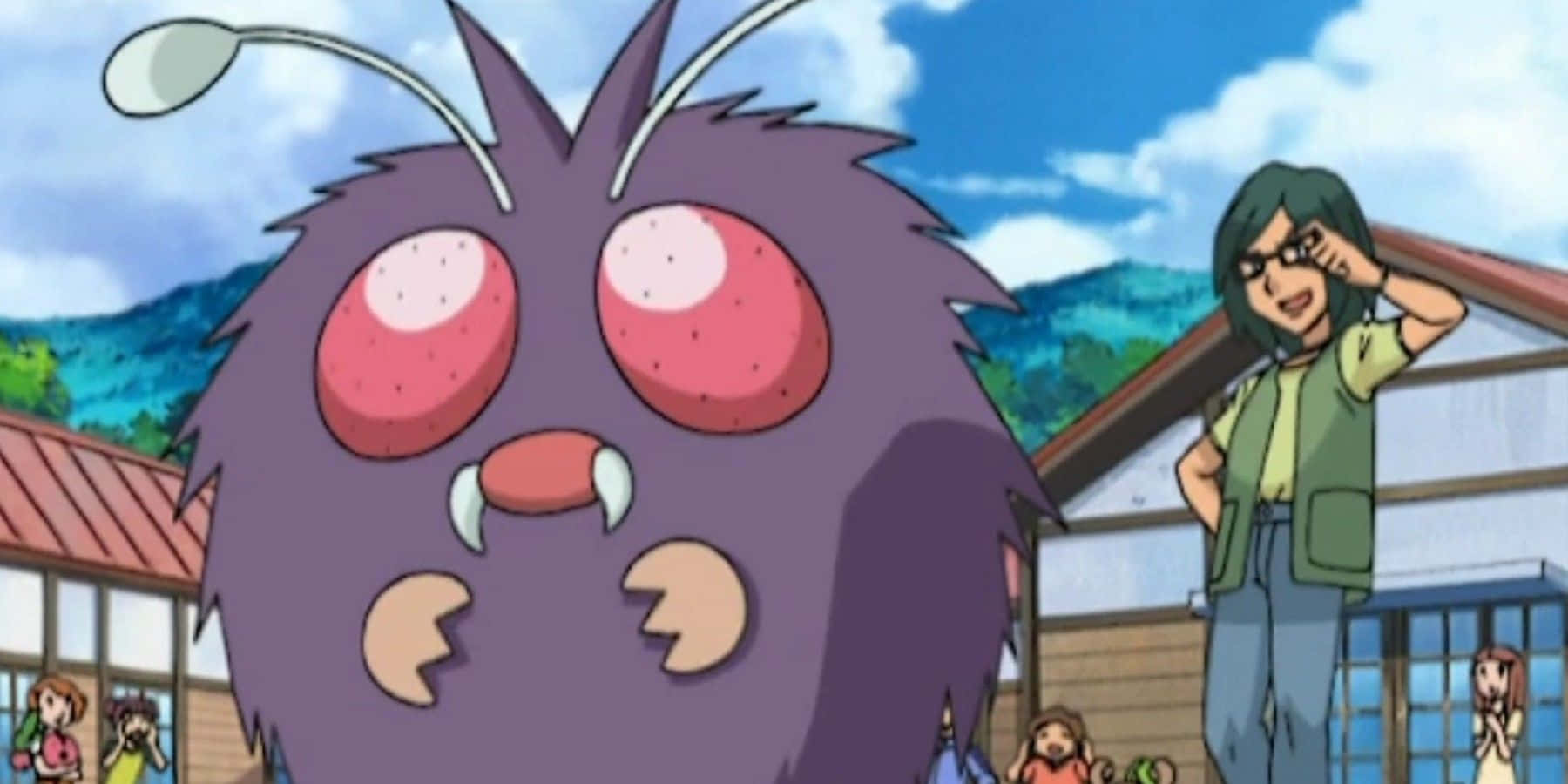 Venonat In Village Background