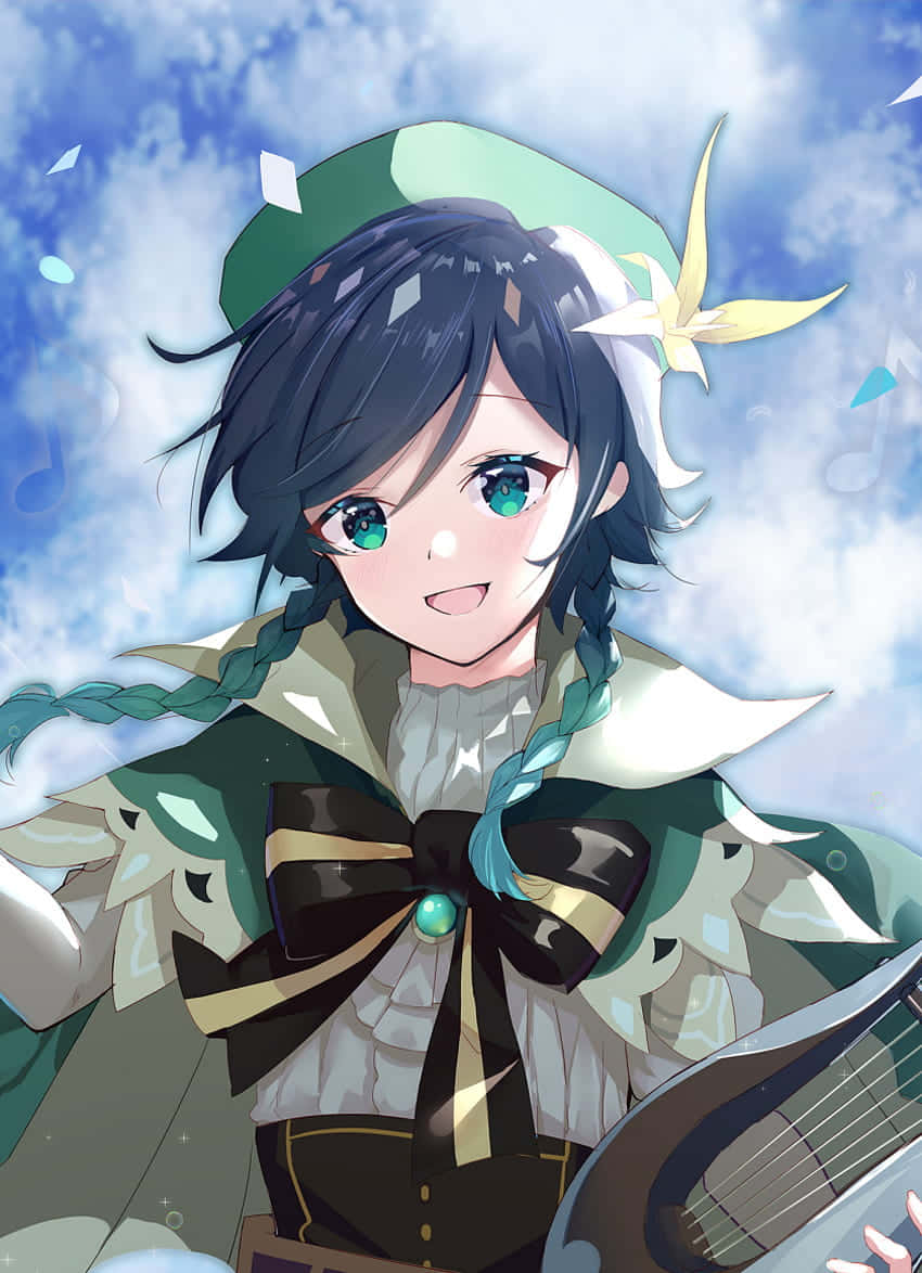 Venti Pfp Smiling Background