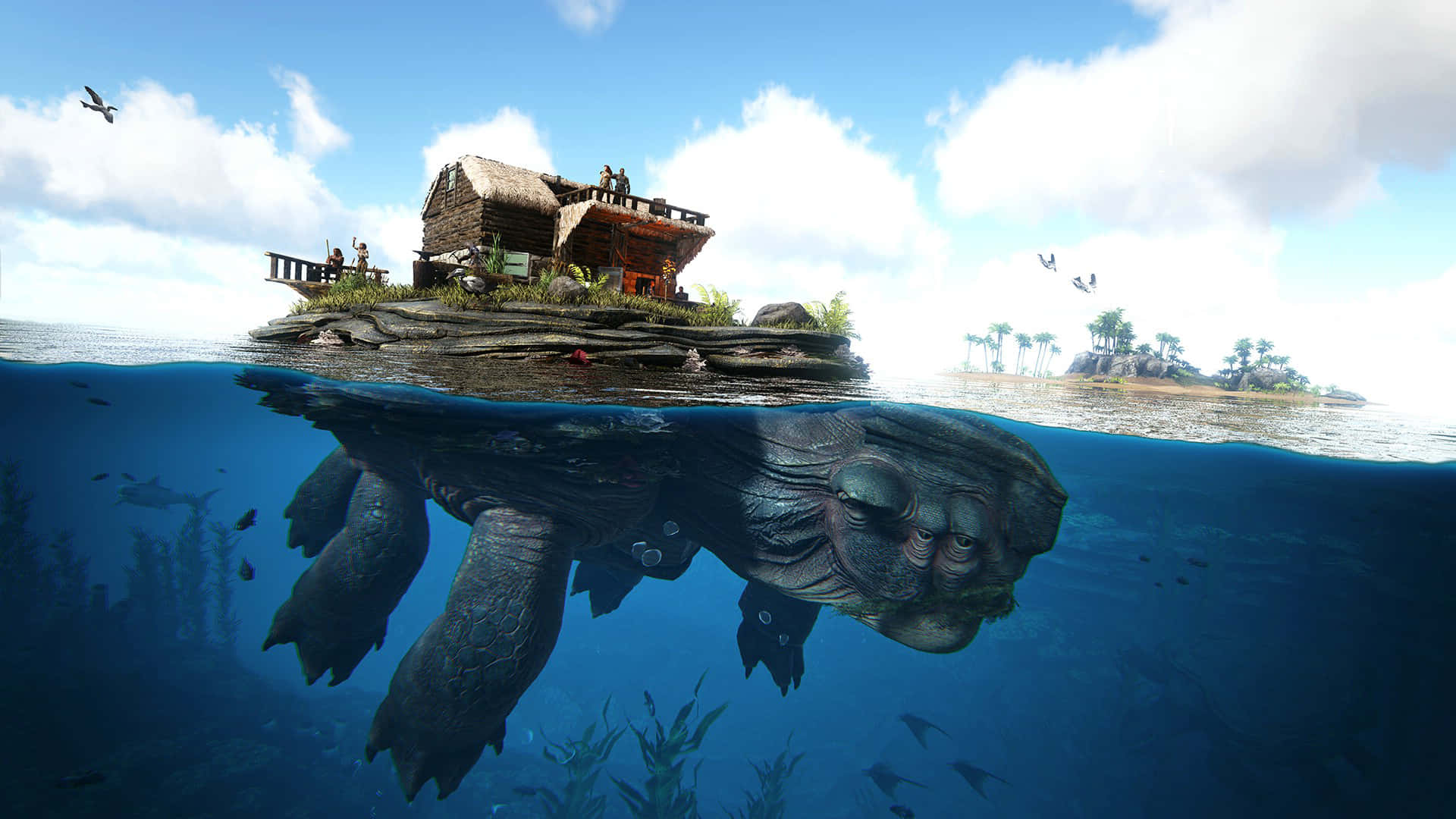 Venture Forth Into The Primeval World Of Ark Survival 4k Background