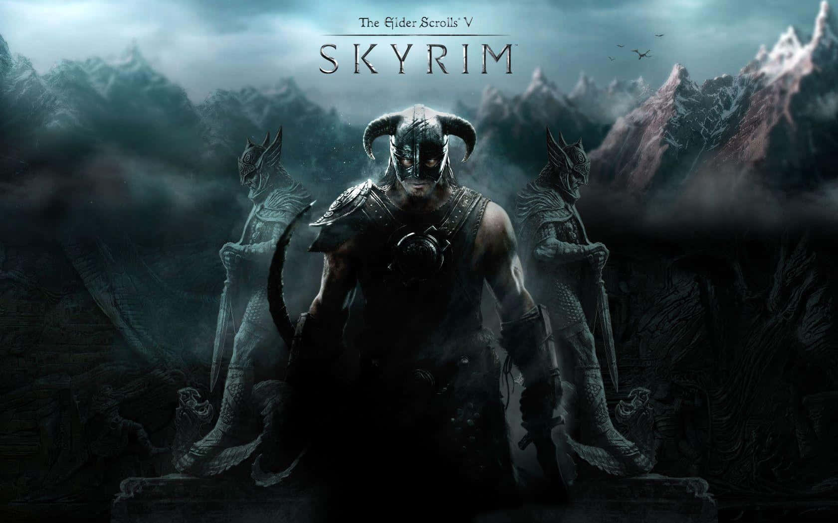 Venture Into The World Of Skyrim In This Desktop Wallpaper Background