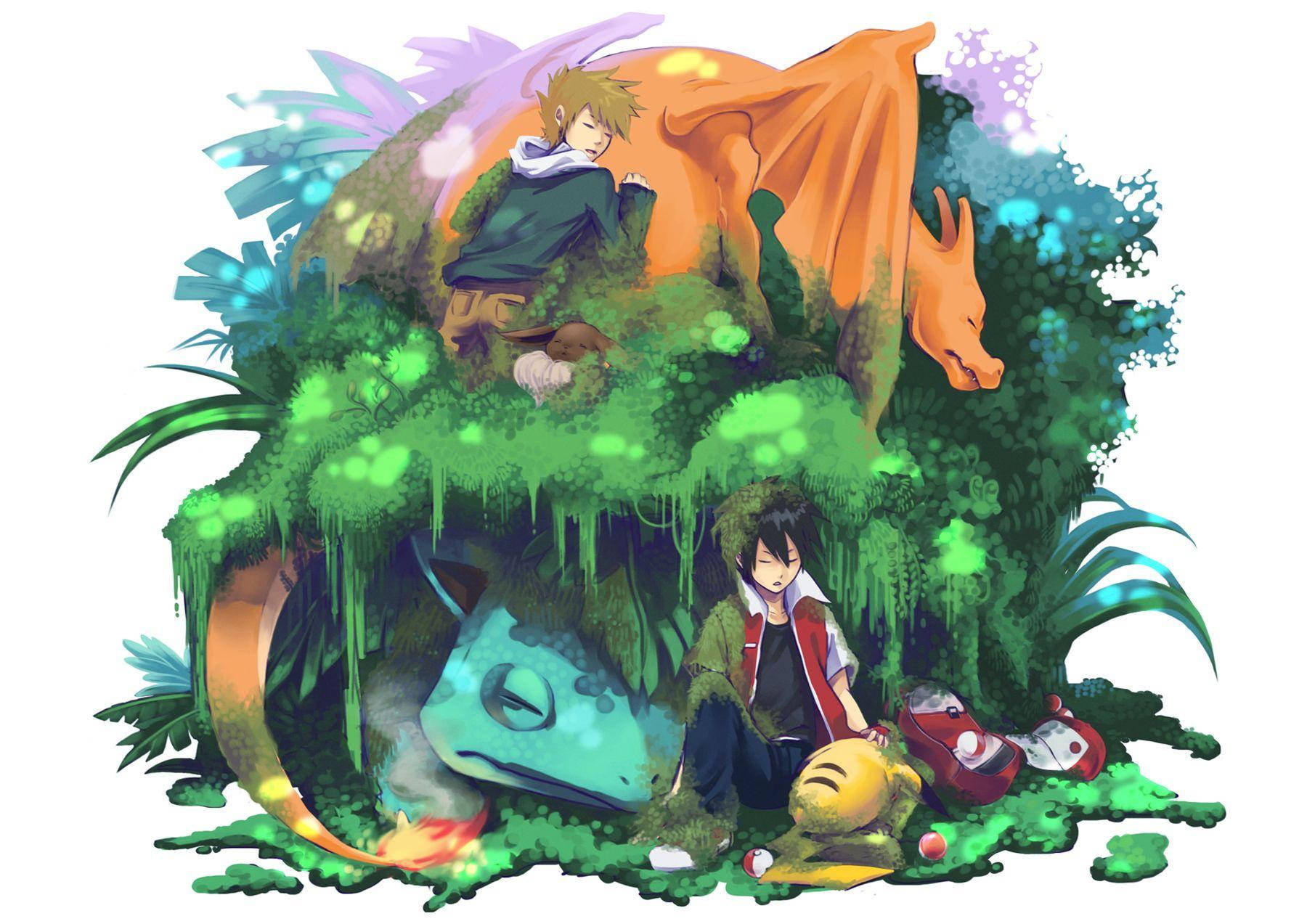 Venusaur And Sleeping Charizard