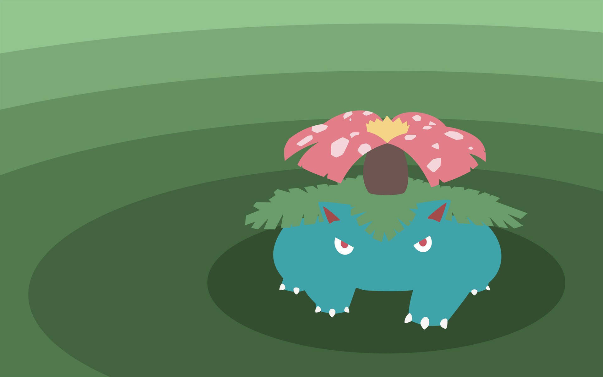 Venusaur Green Aesthetic Circle Background