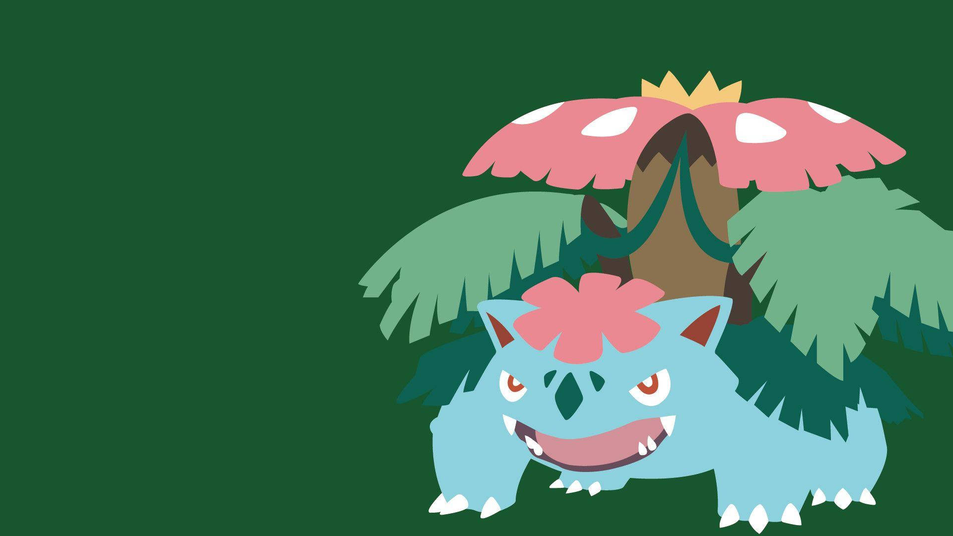 Venusaur Mega Green Background Background