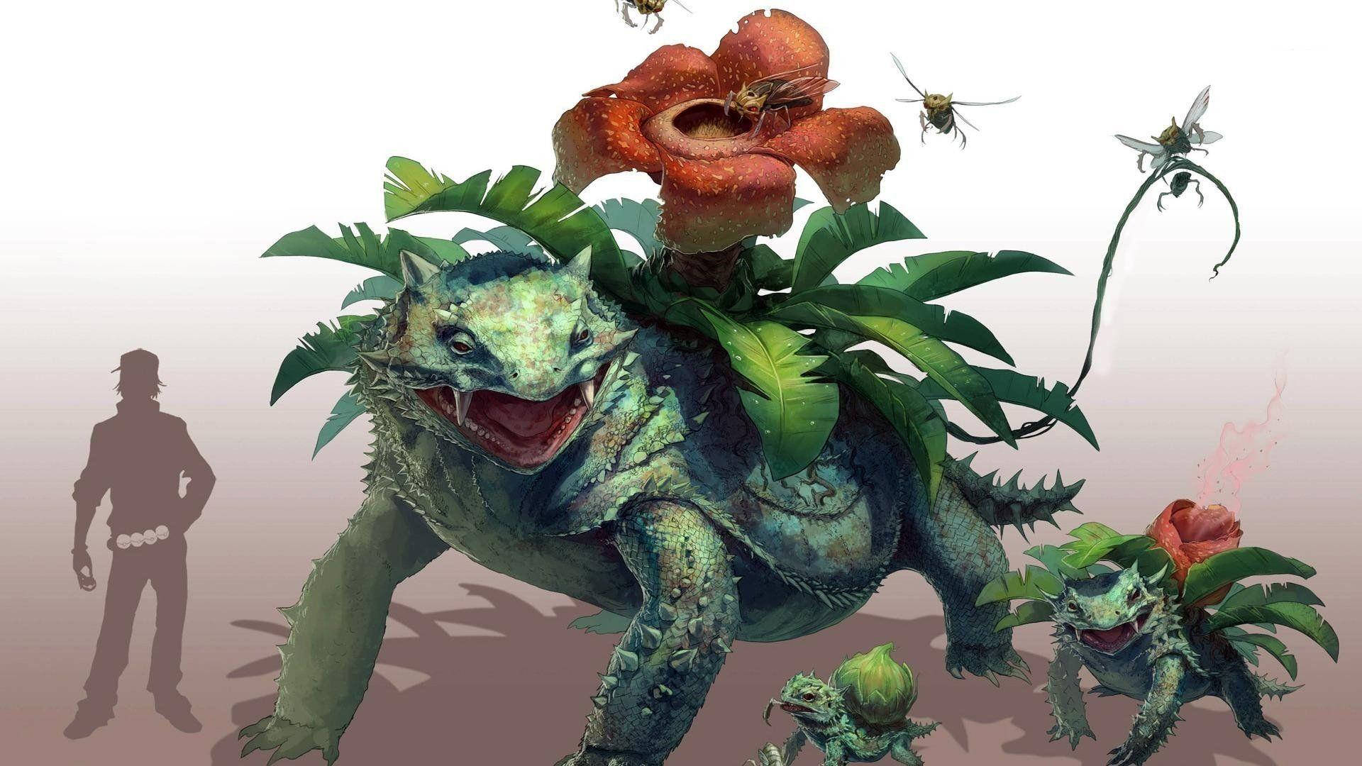 Venusaur Realistic Bulbasaur Line