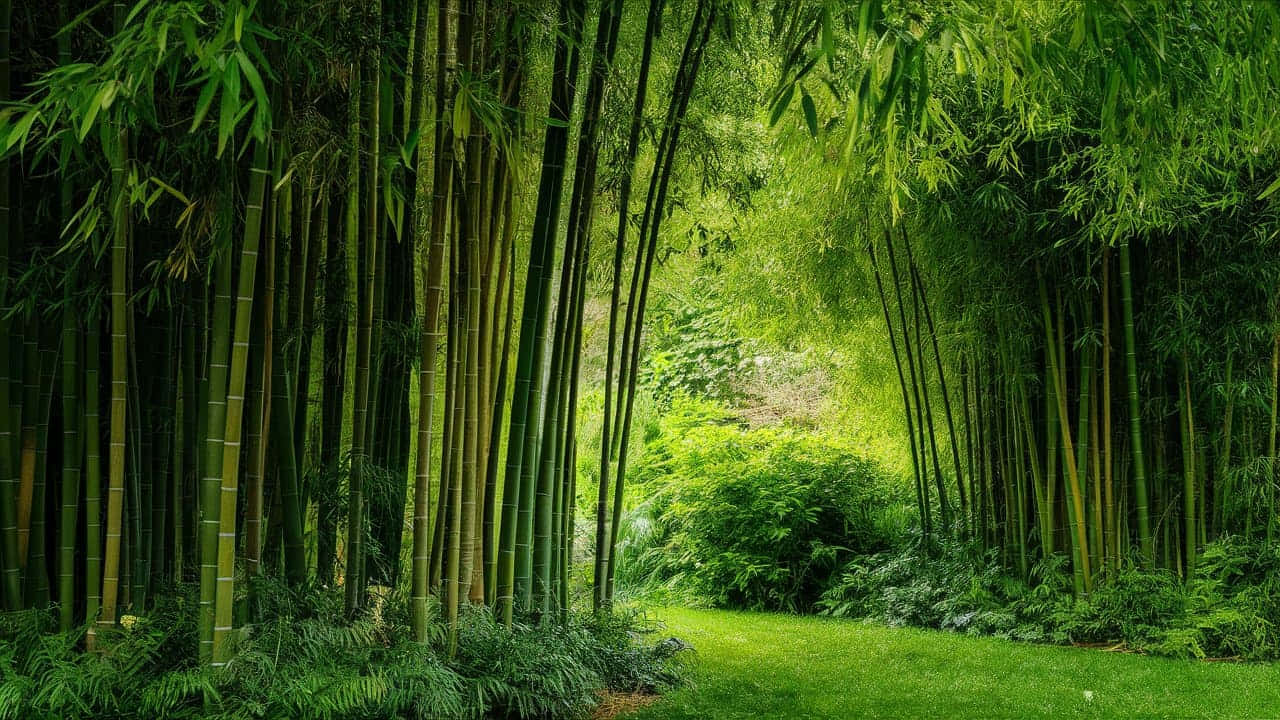 Verdant_ Bamboo_ Forest_ Path_ H D Background