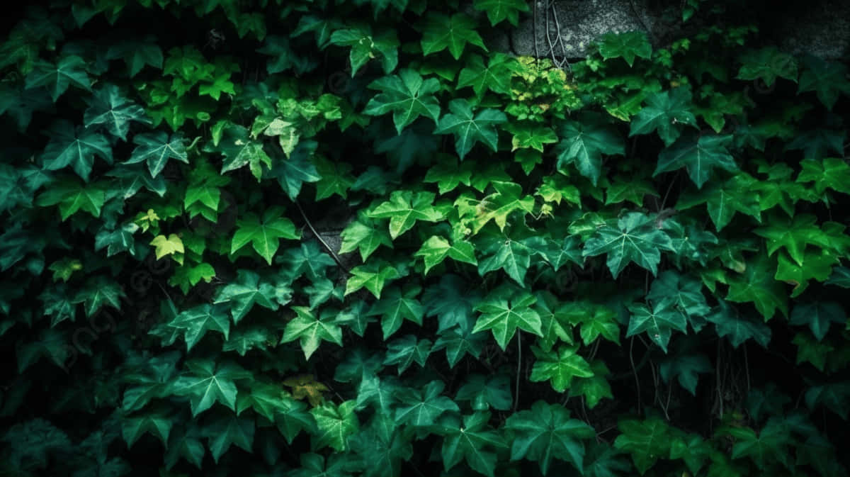 Verdant Ivy Wall Covering Background