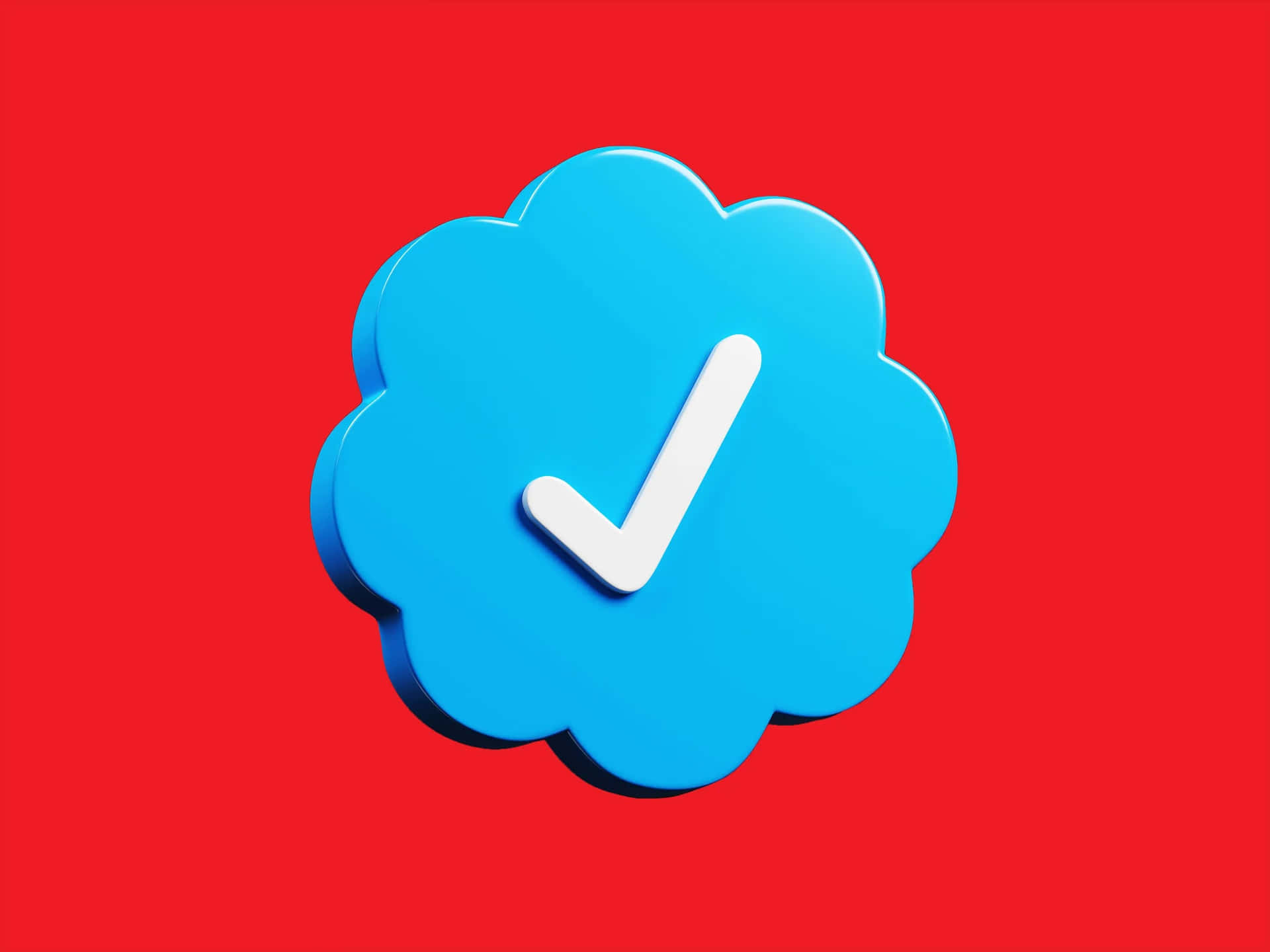 Verified Checkmark Iconon Red Background Background