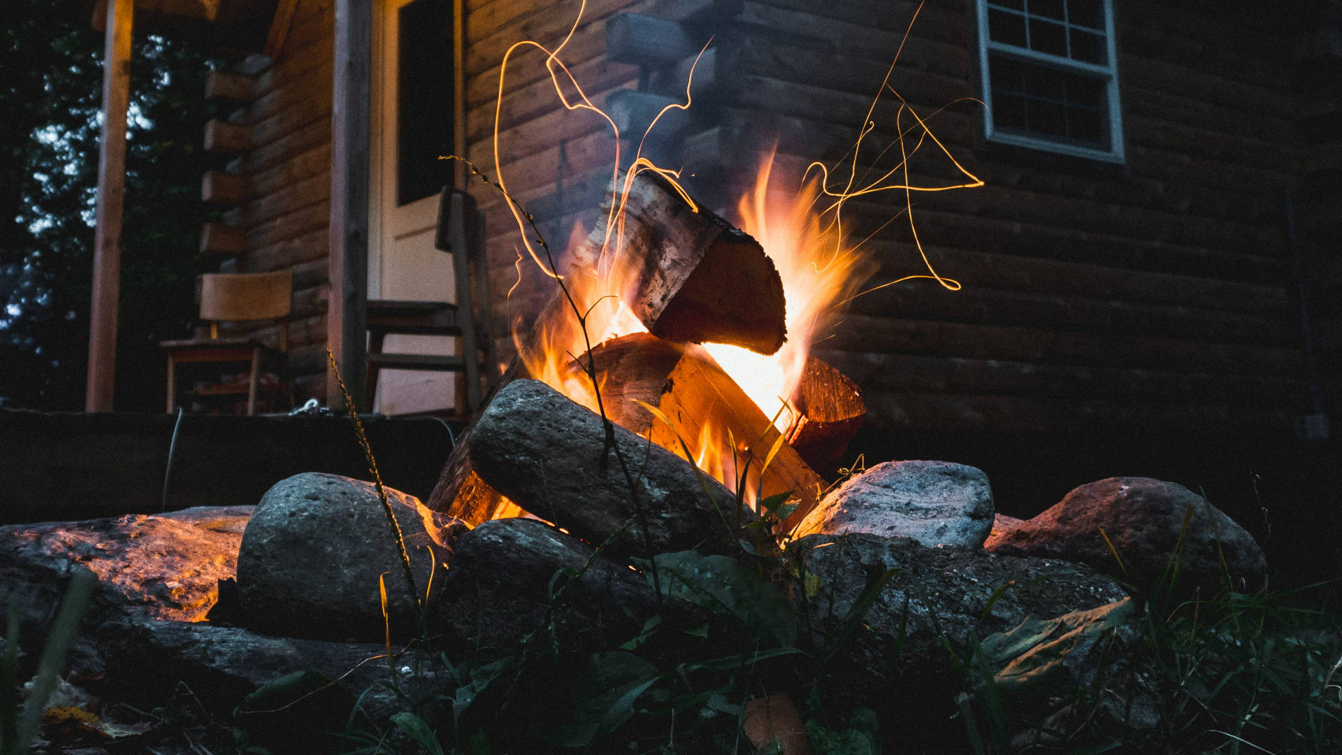 Vermont Bonfire Photography Background