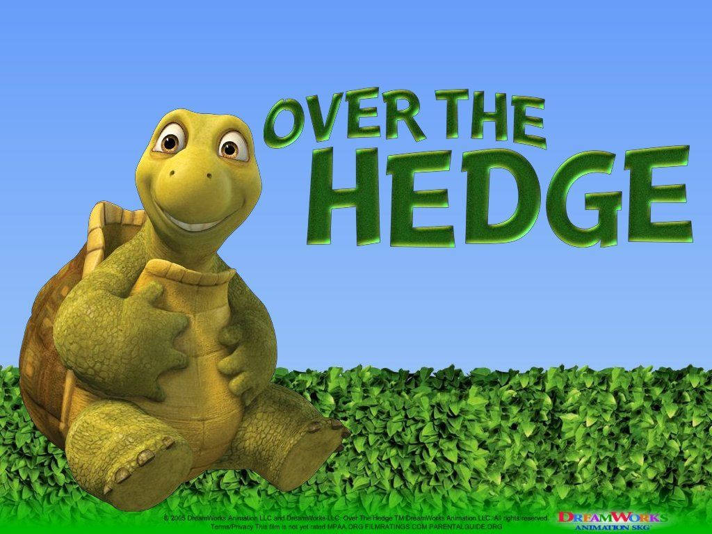 Verne Over The Hedge Poster Text Background