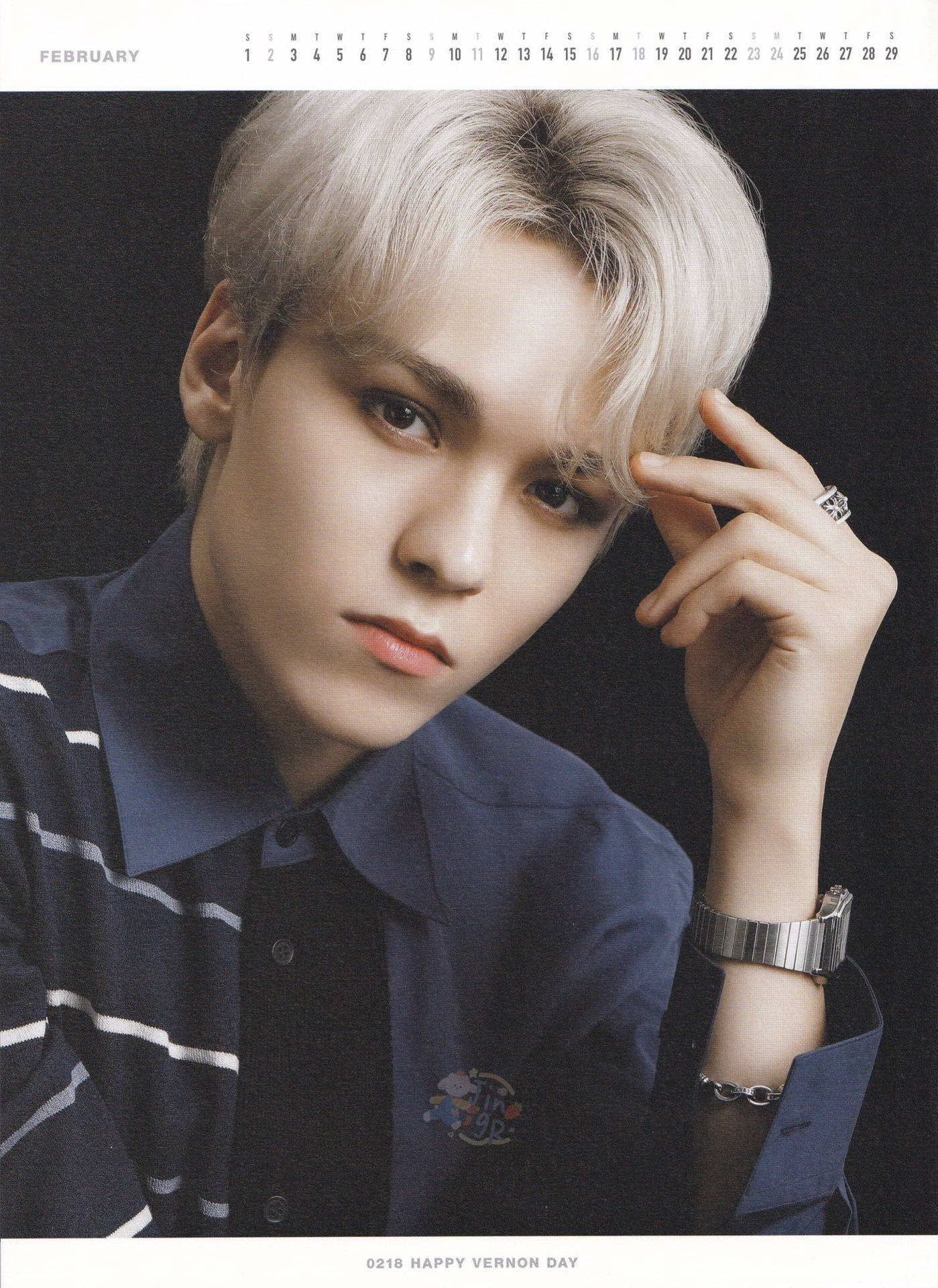 Vernon With White Hair Background