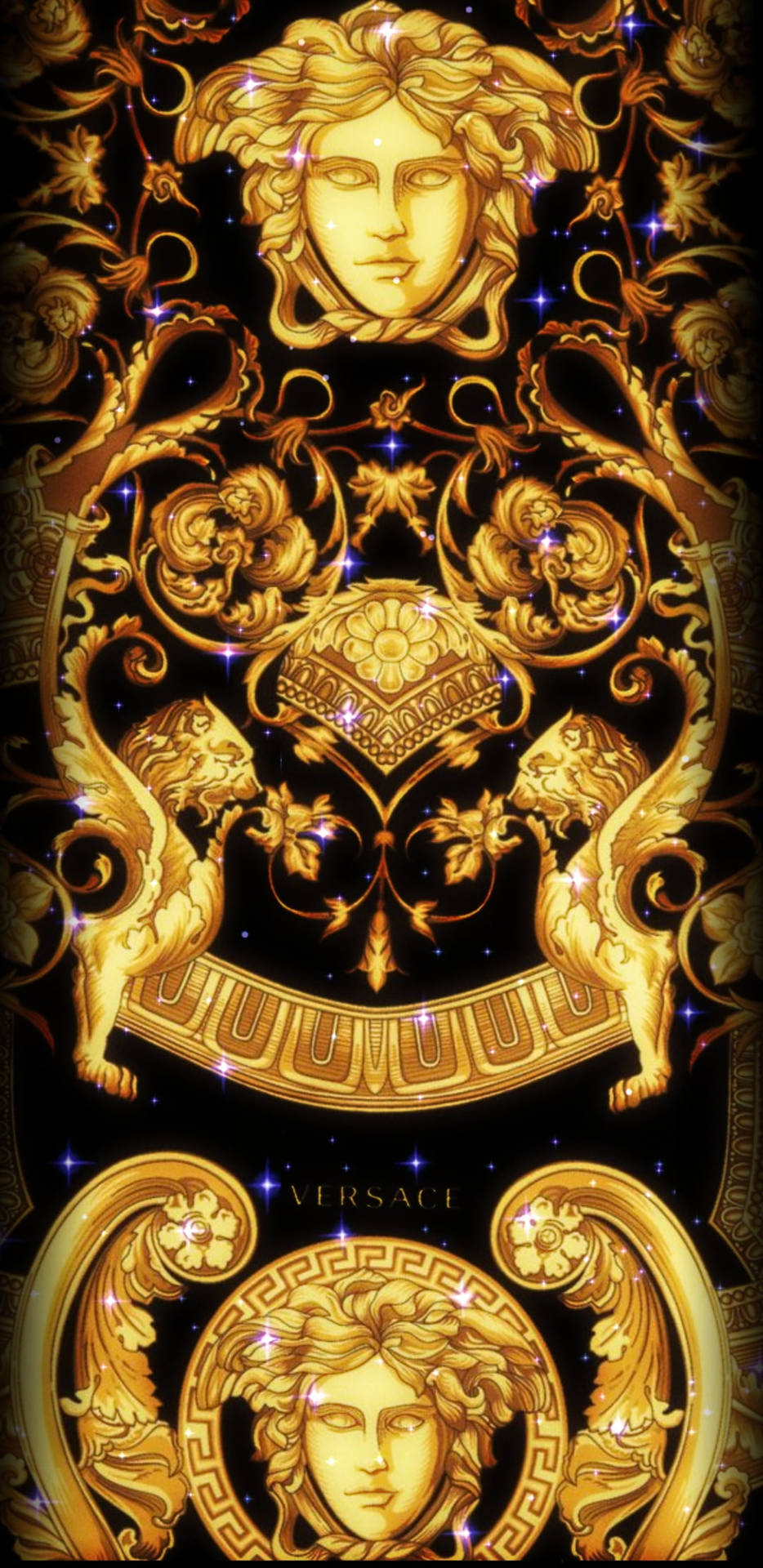 Versace Black And Gold Iphone Background