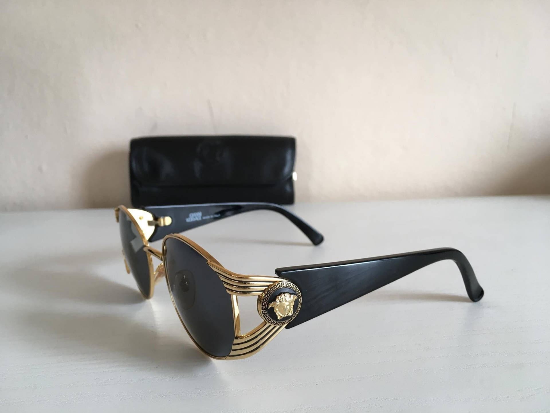 Versace Gold Vintage Sunglasses