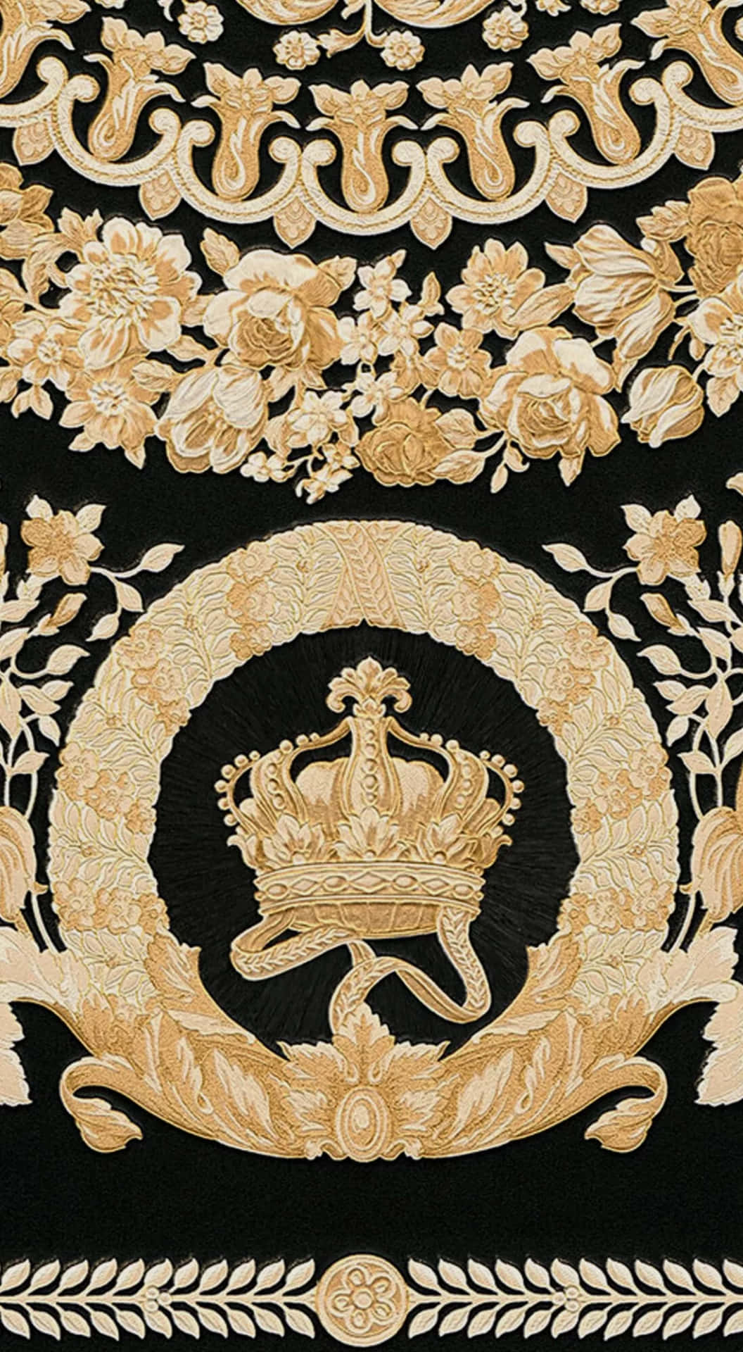 Versace Iphone Golden Crown Background