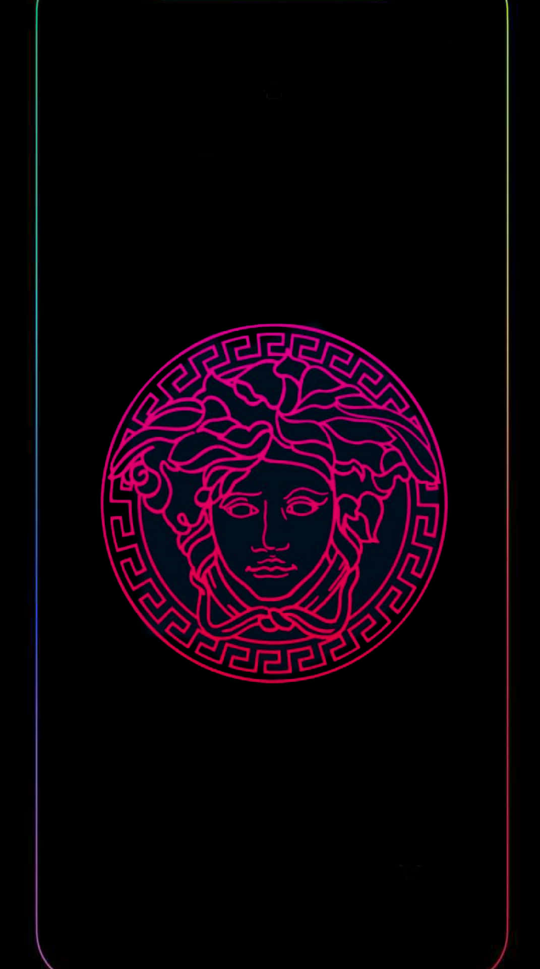 Versace Iphone Neon Pink Logo Background