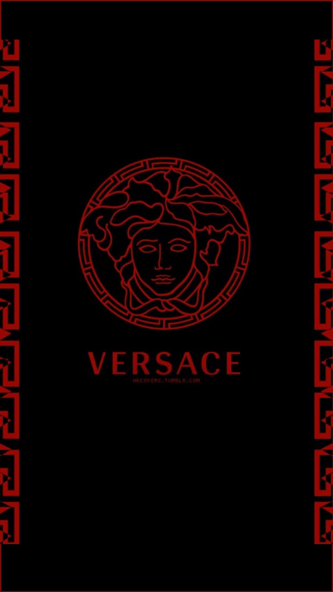 Versace Iphone Red Black Logo Background