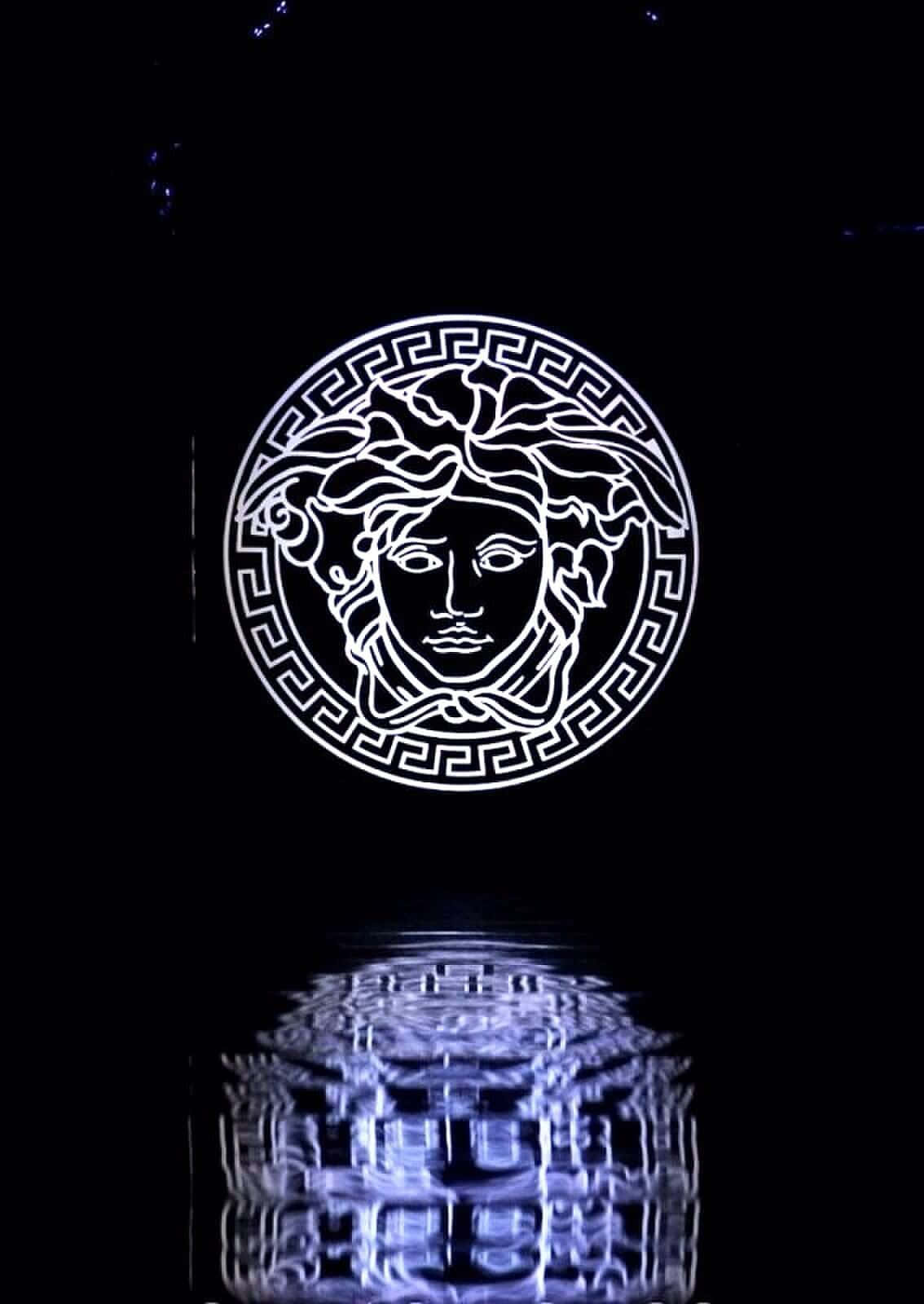 Versace Iphone Water Reflection Logo Background