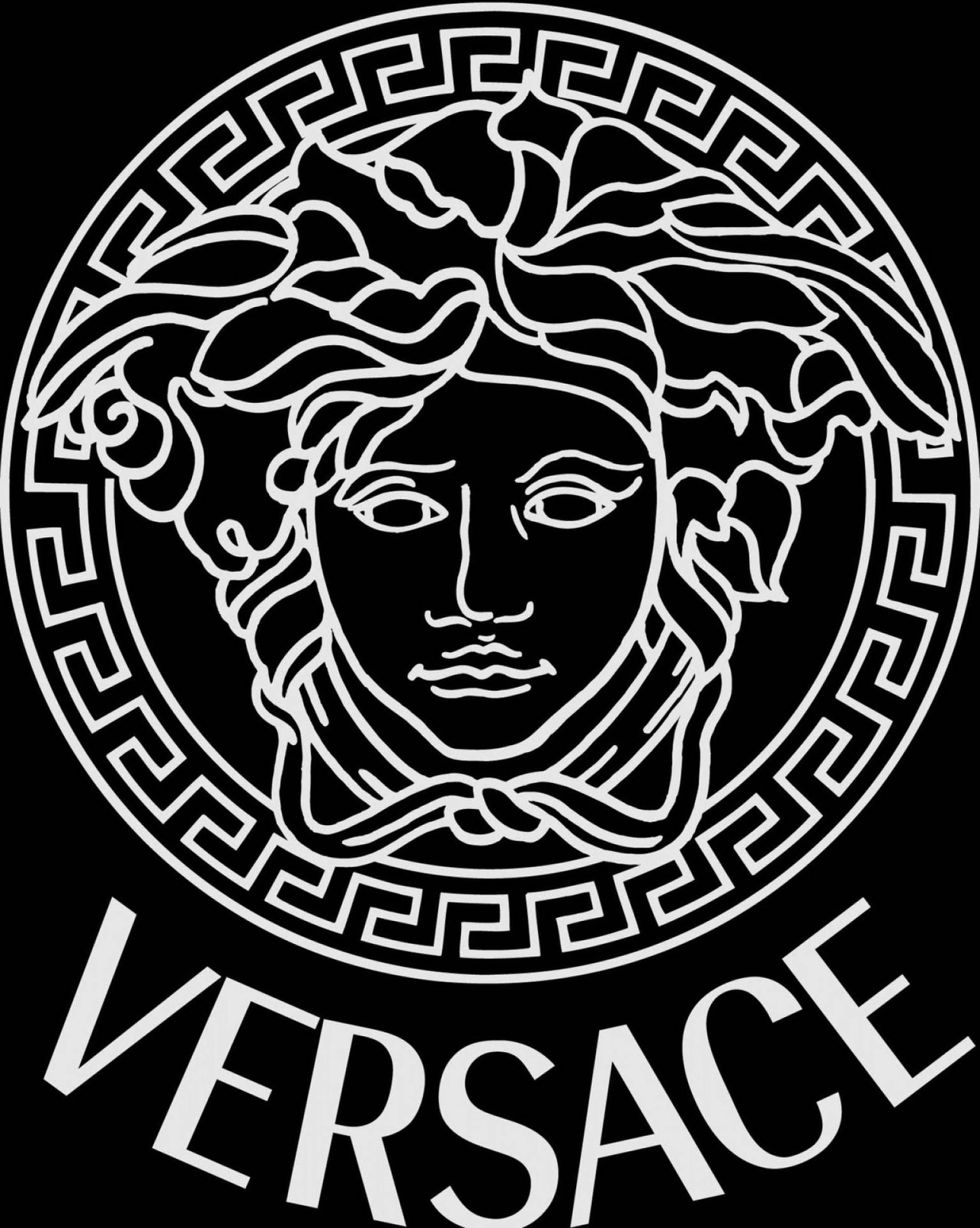 Versace Logo Black Canvas Background