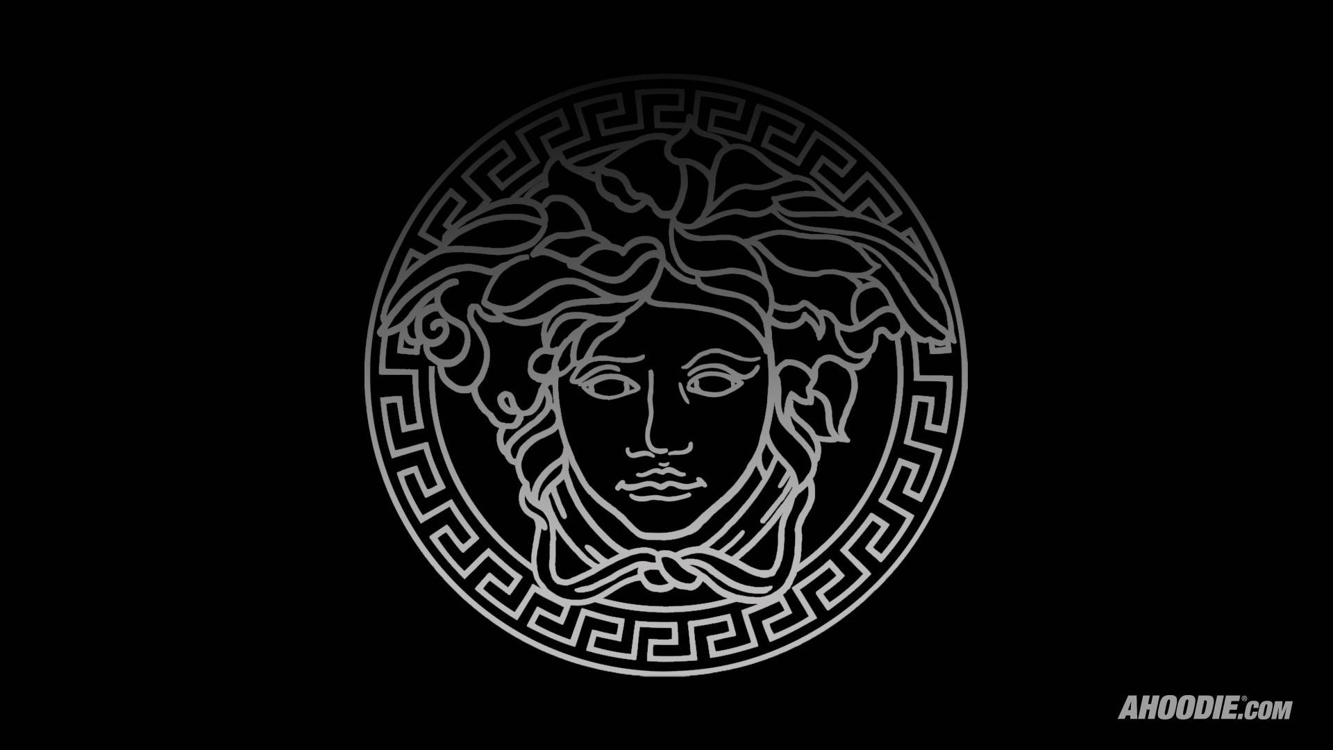 Versace Logo Black Shadow Design Background