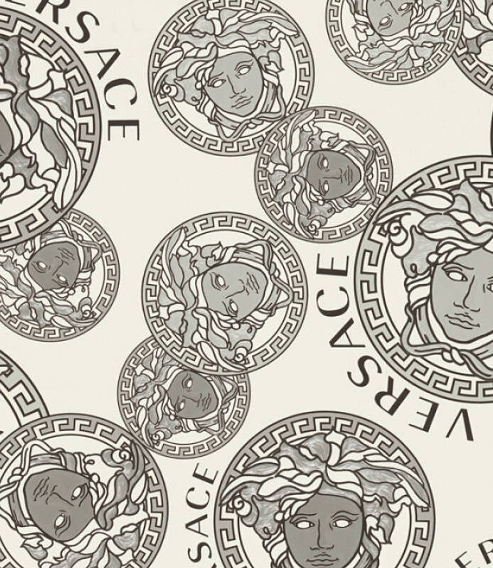 Versace Logo Coins Background