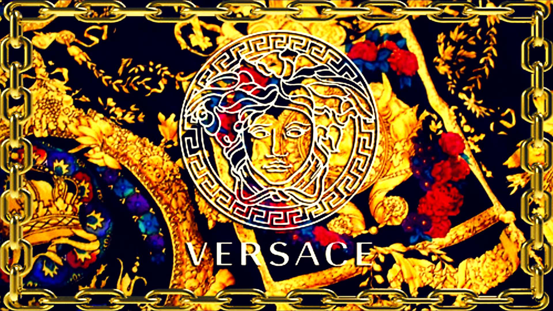 Versace Logo Golden Art Edition Background