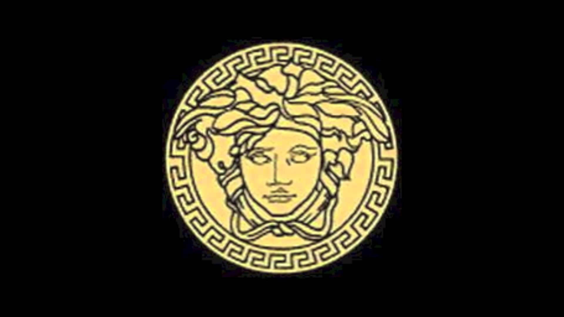 Versace Logo Golden Coin Background