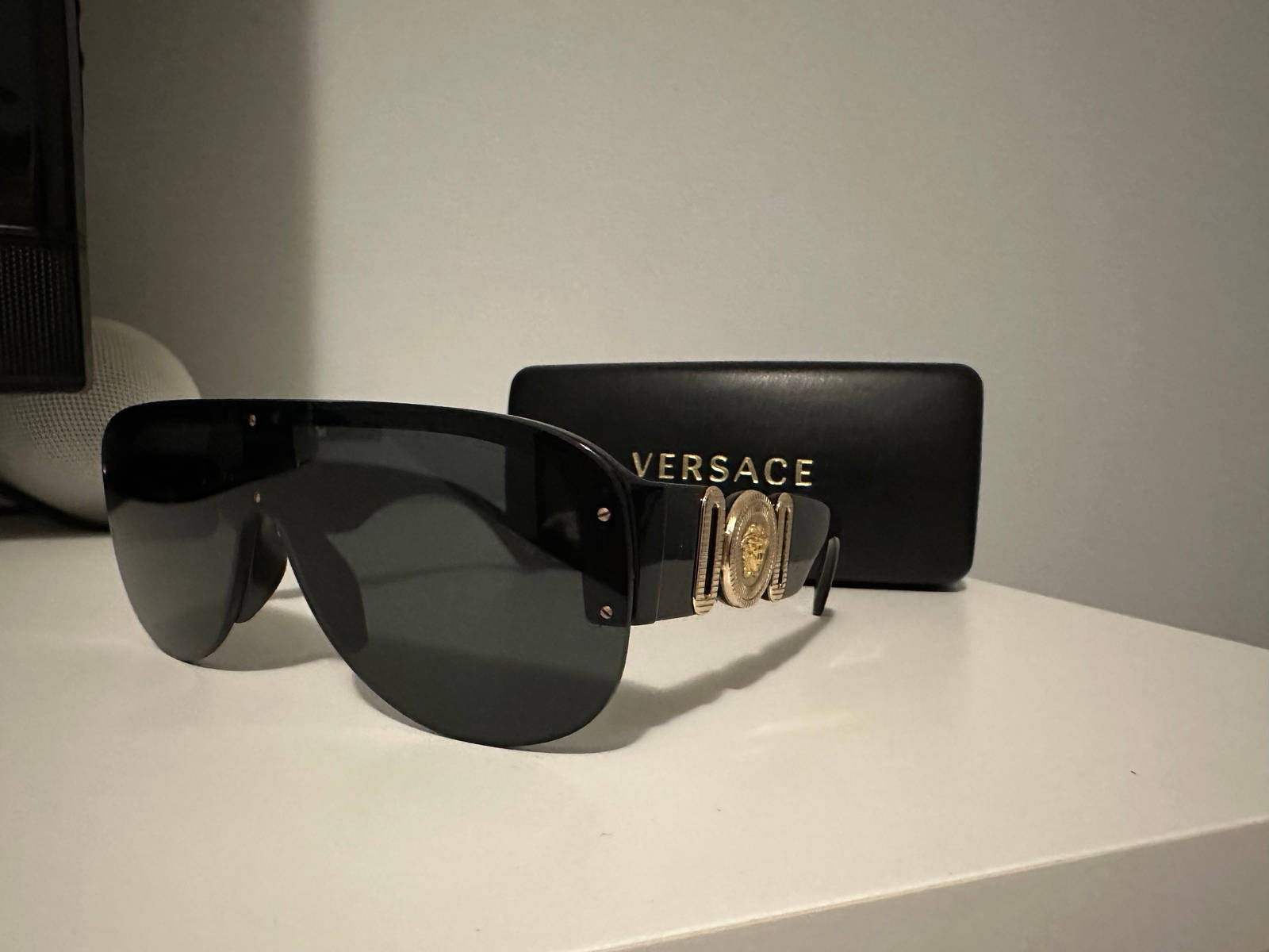 Versace Unisex Shield/aviator Sunglasses 4391