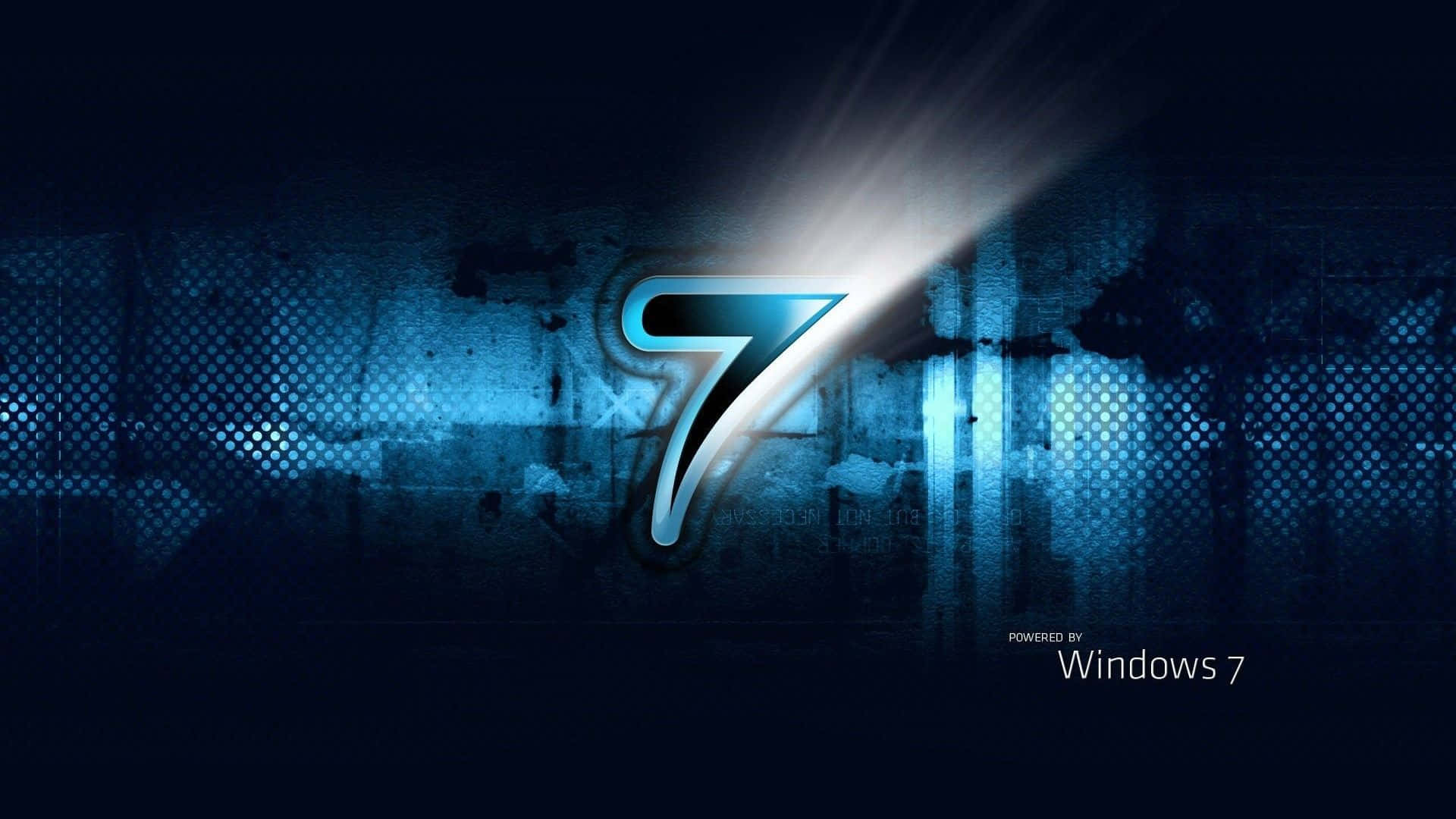 Versatile Blue Windows Number 7 Background