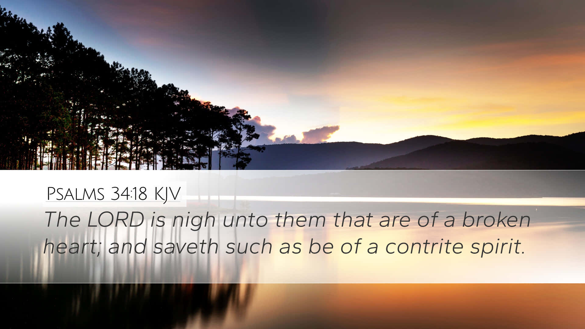 Verse From Psalms About Contrite Spirit Background