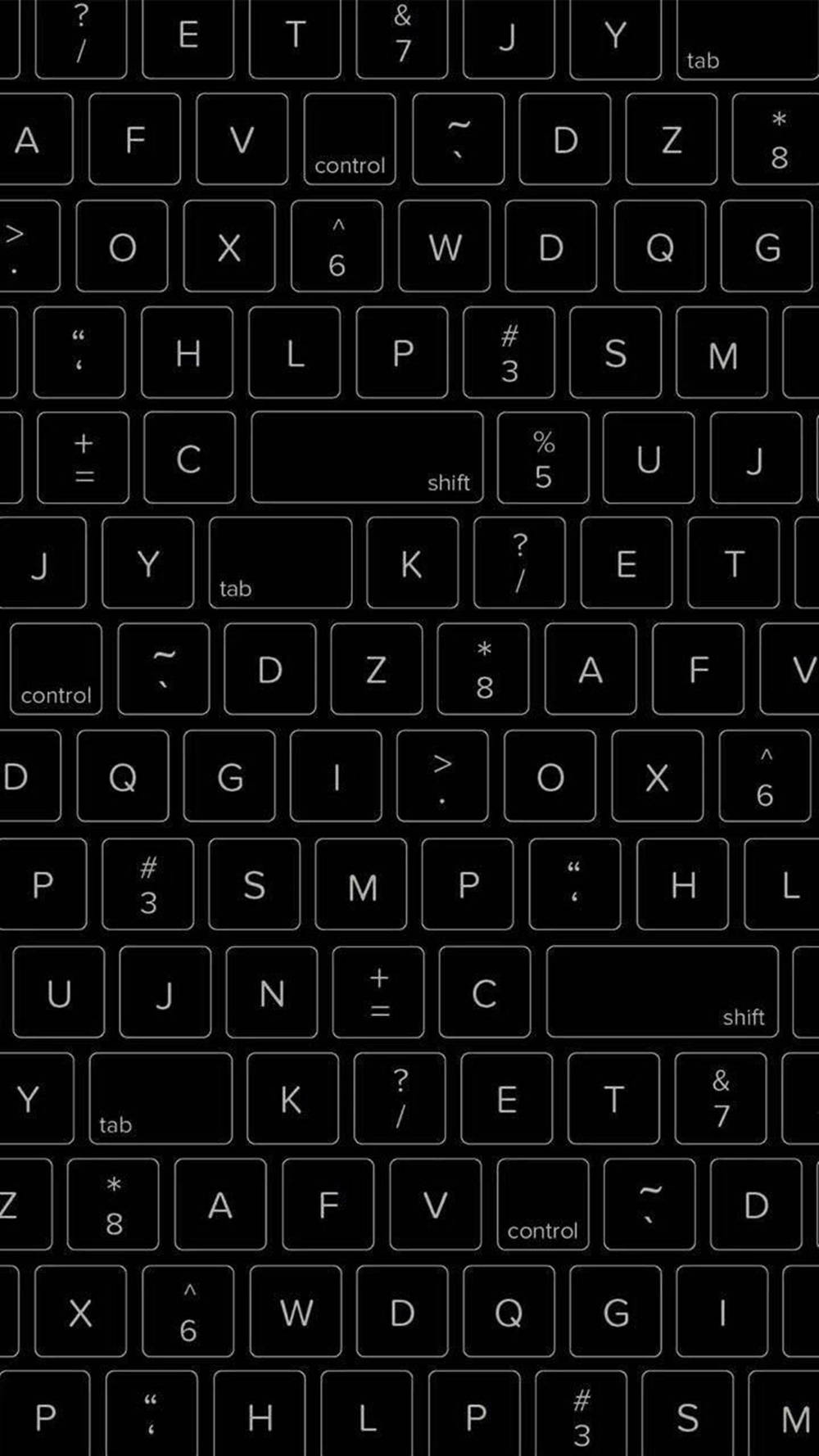 Vertical Black Keyboard Aesthetic Background