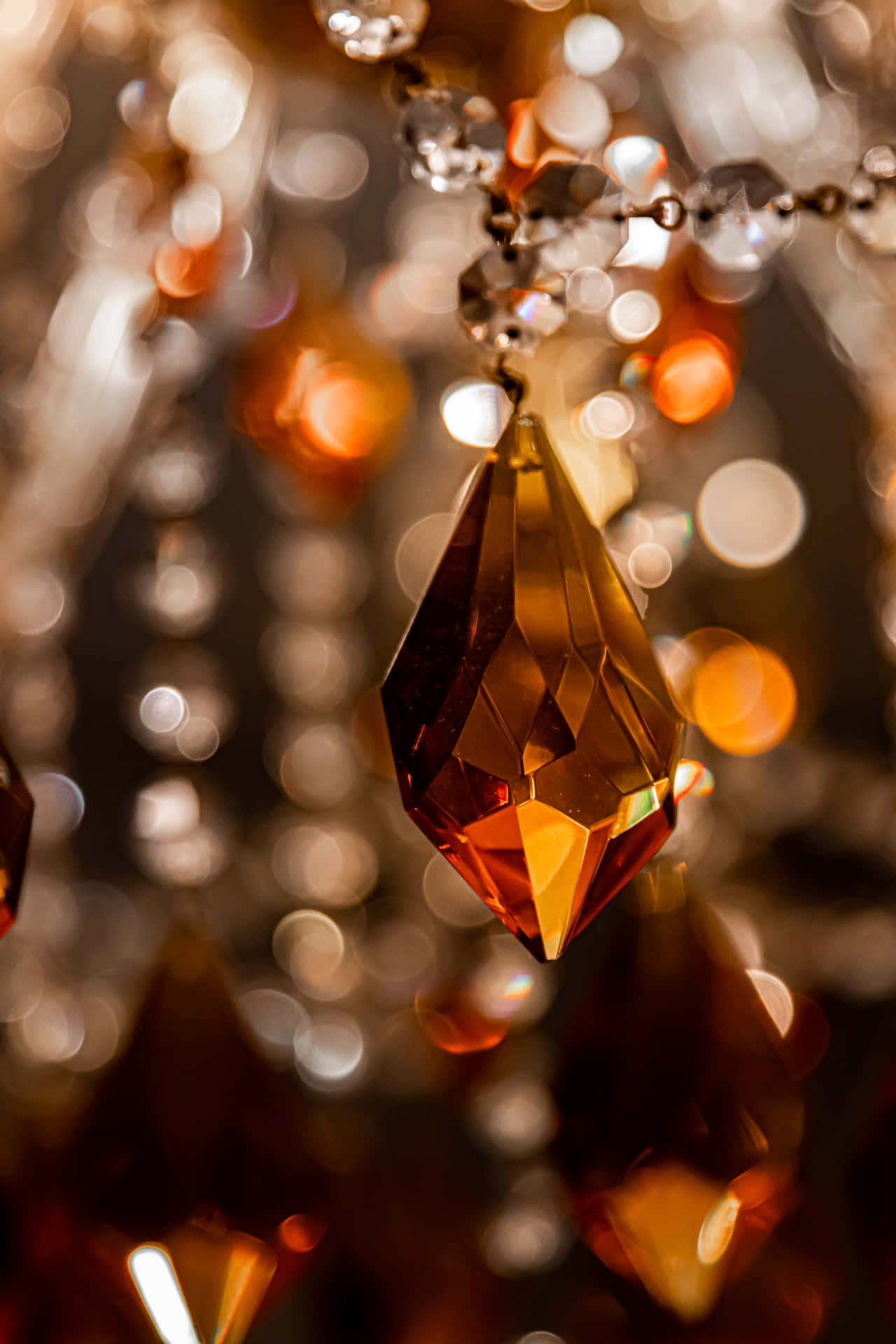 Vertical Close Up Of Yellow Gemstone