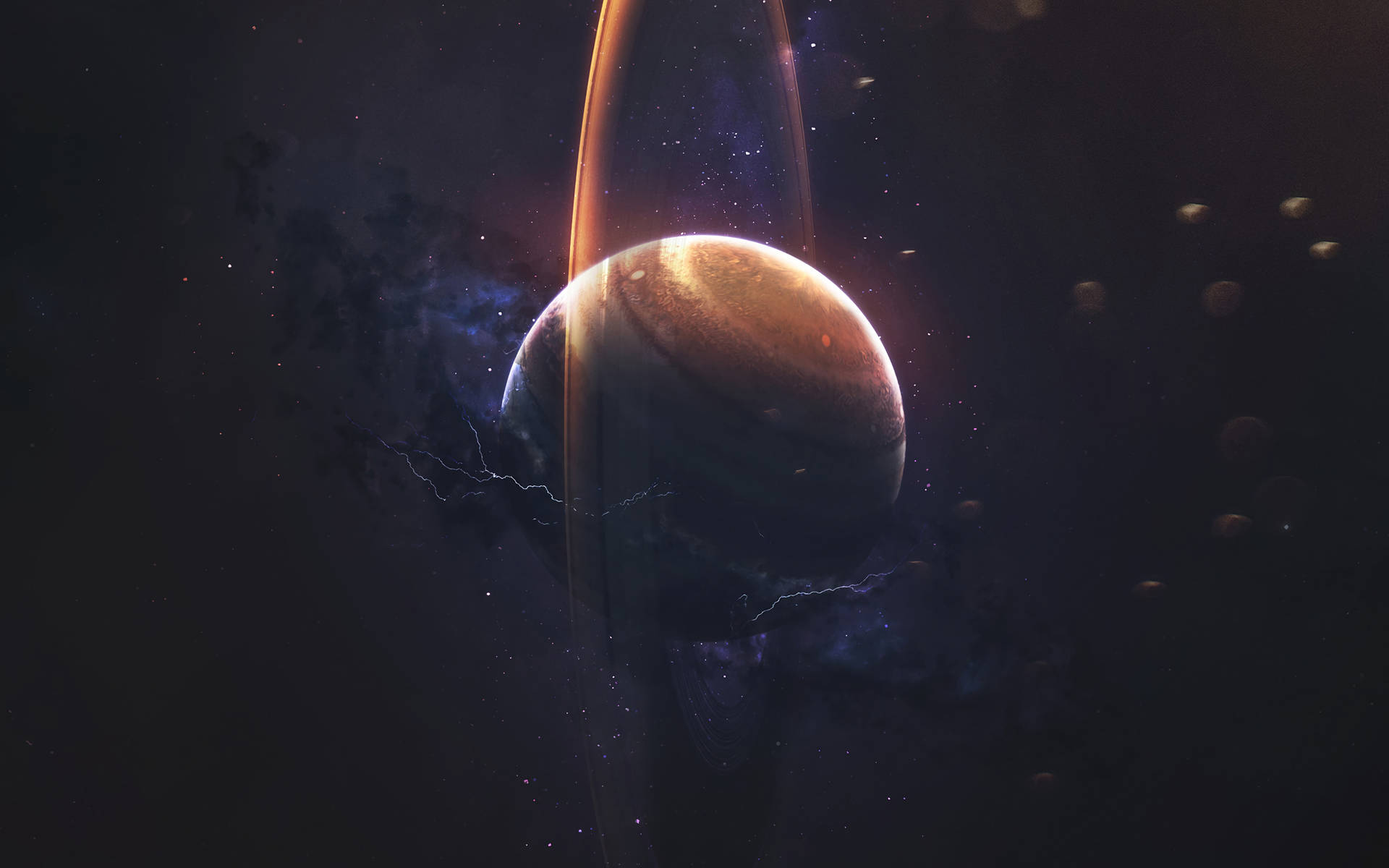 Vertical Planet Saturn Background