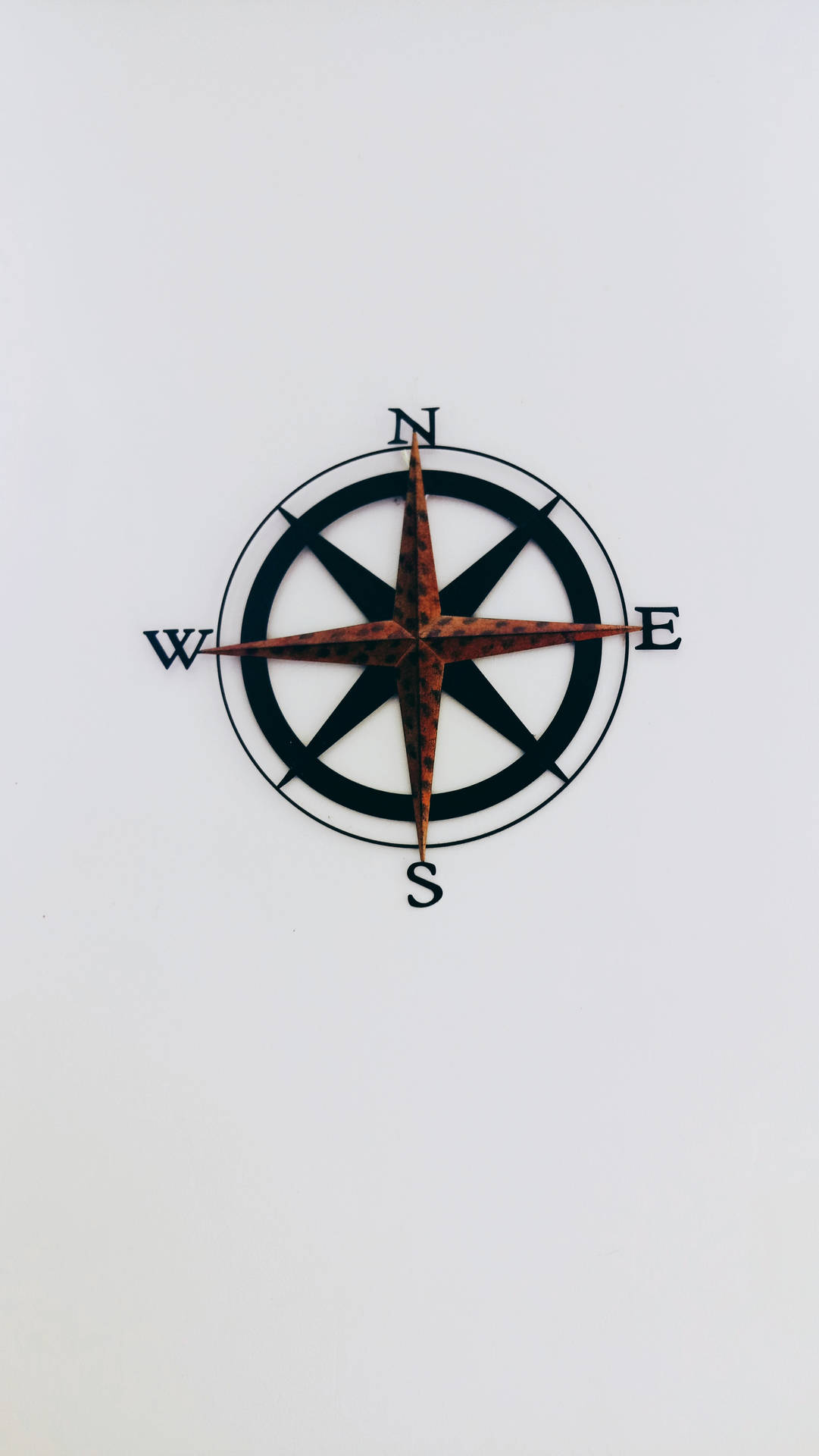 Vertical Red Compass Rose