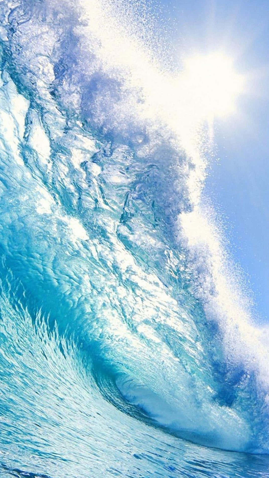 Very High Waves From The Ocean Background