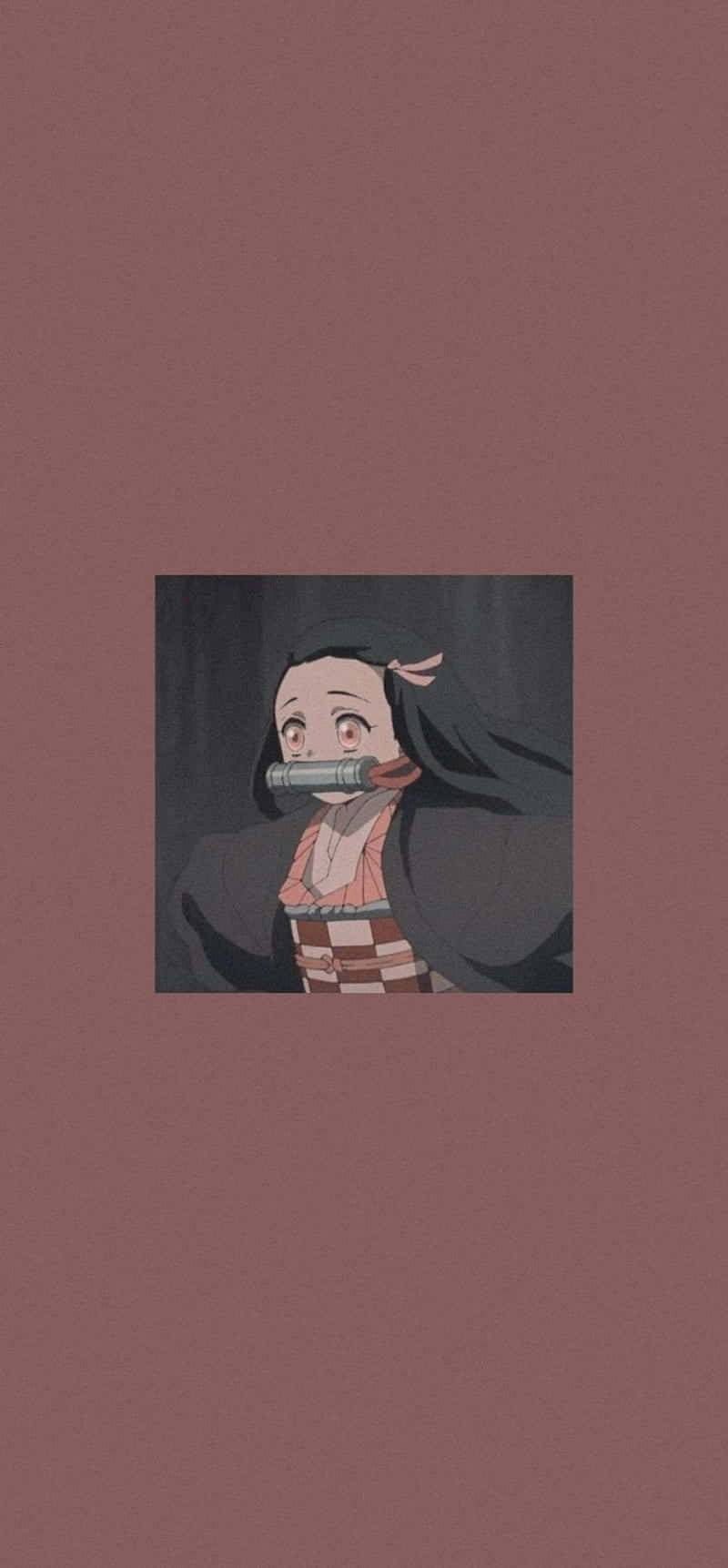 Very Simple Cute Nezuko Kamado Portrait Illustration