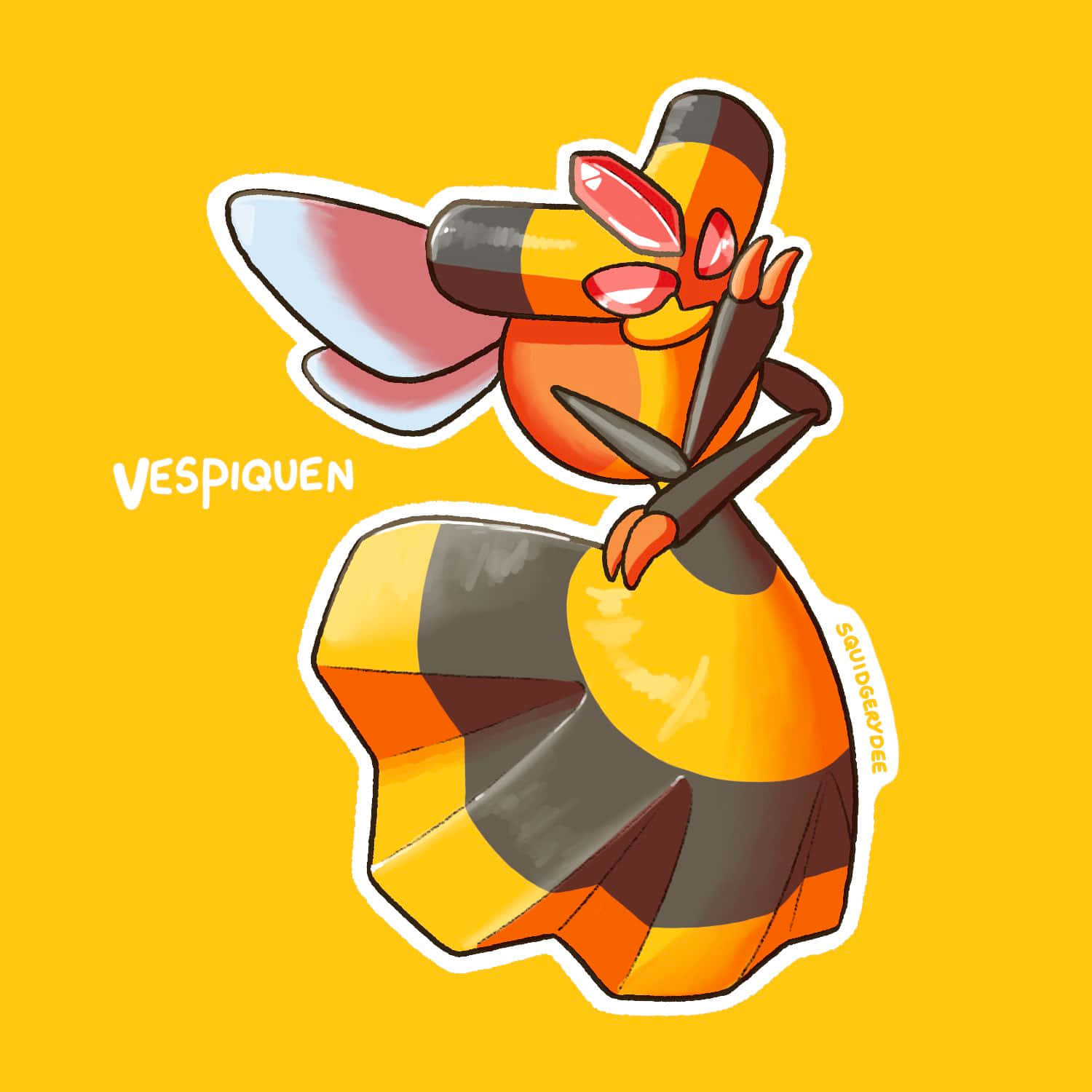 Vespiquen Strikes A Pose Mobile Background