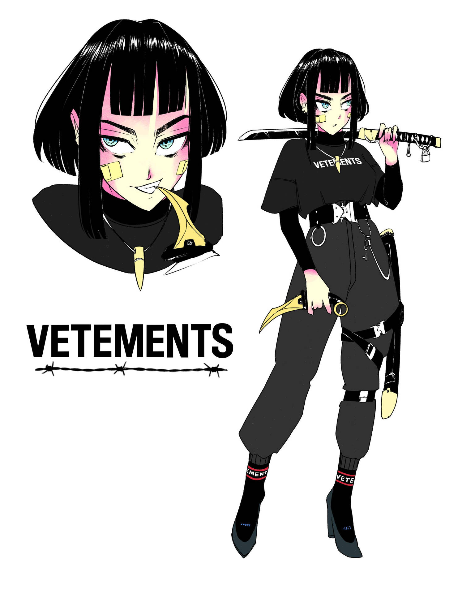 Vetements Anime Girl Background