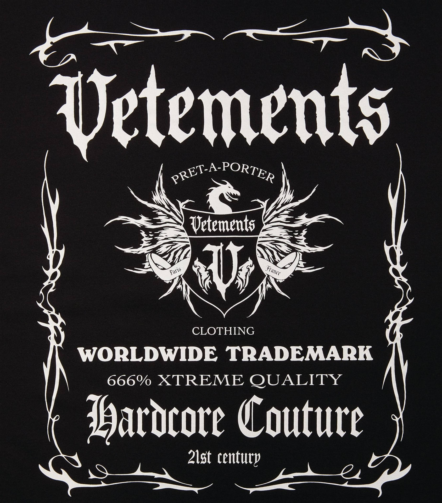 Vetements Black Label Logo Background