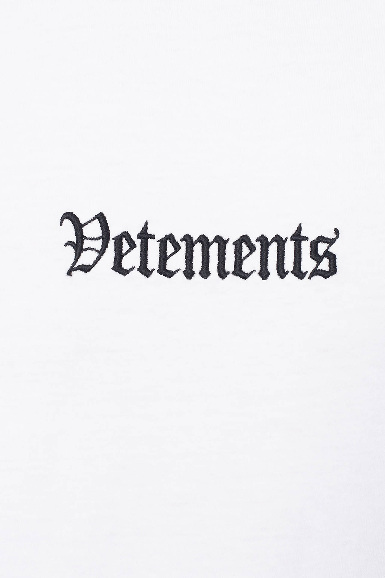 Vetements Embroidered On White Background