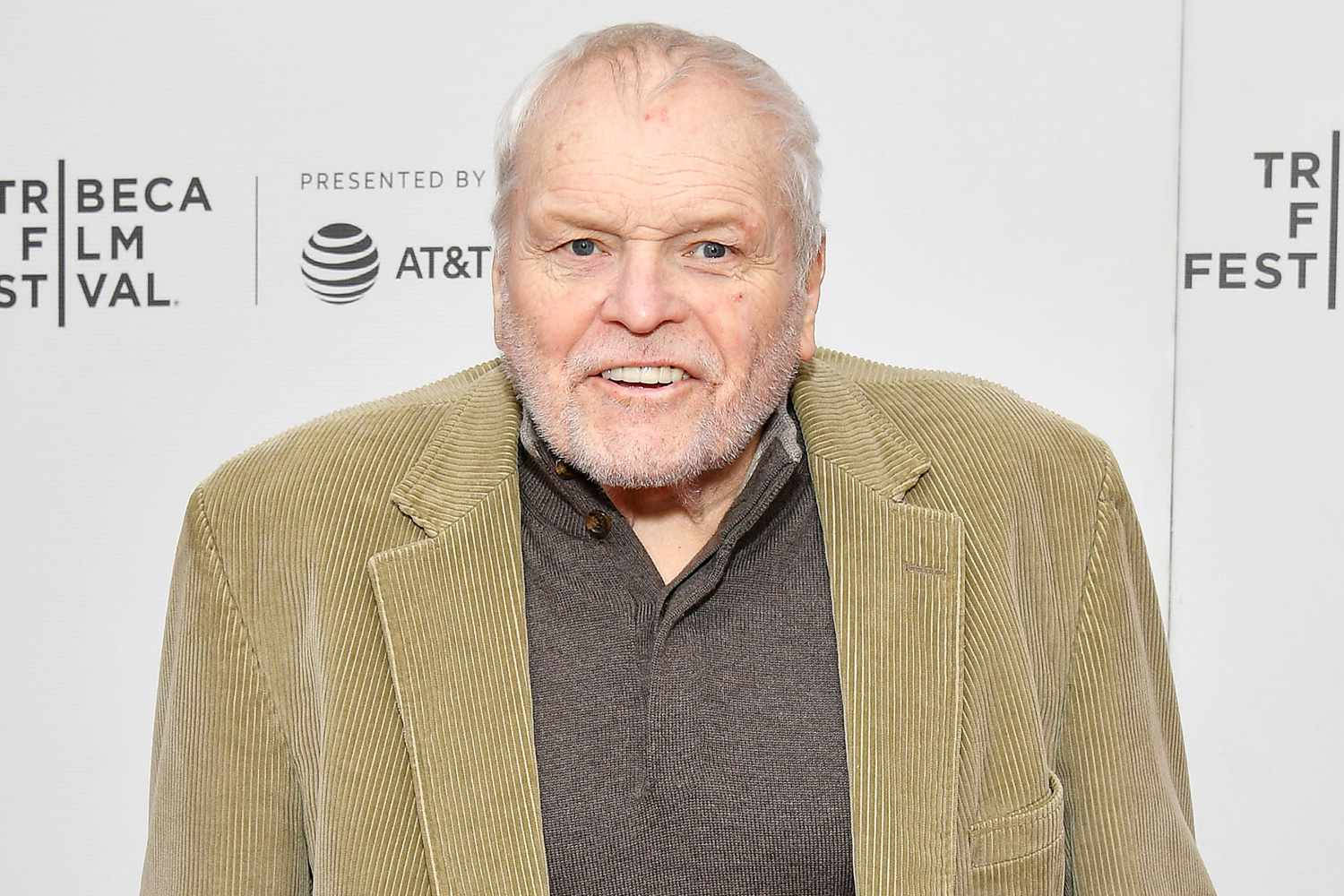 Veteran Actor Brian Dennehy In Stylish Khaki Coat