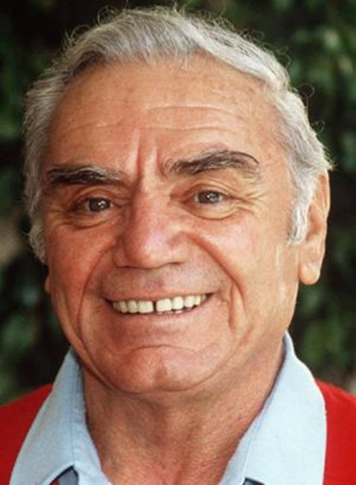 Veteran Actor Ernest Borgnine Face Close-up Background