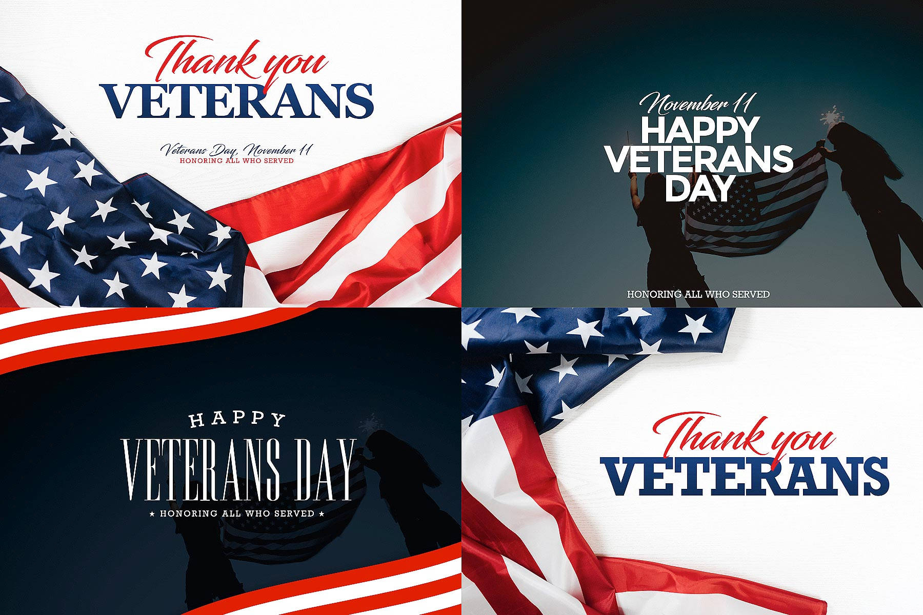 Veterans Day Collage Background