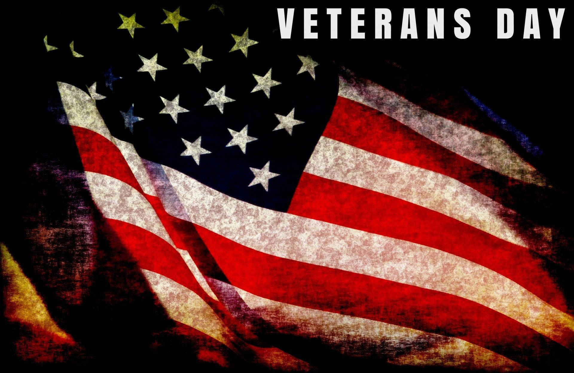 Veterans Day Flag And Text Background