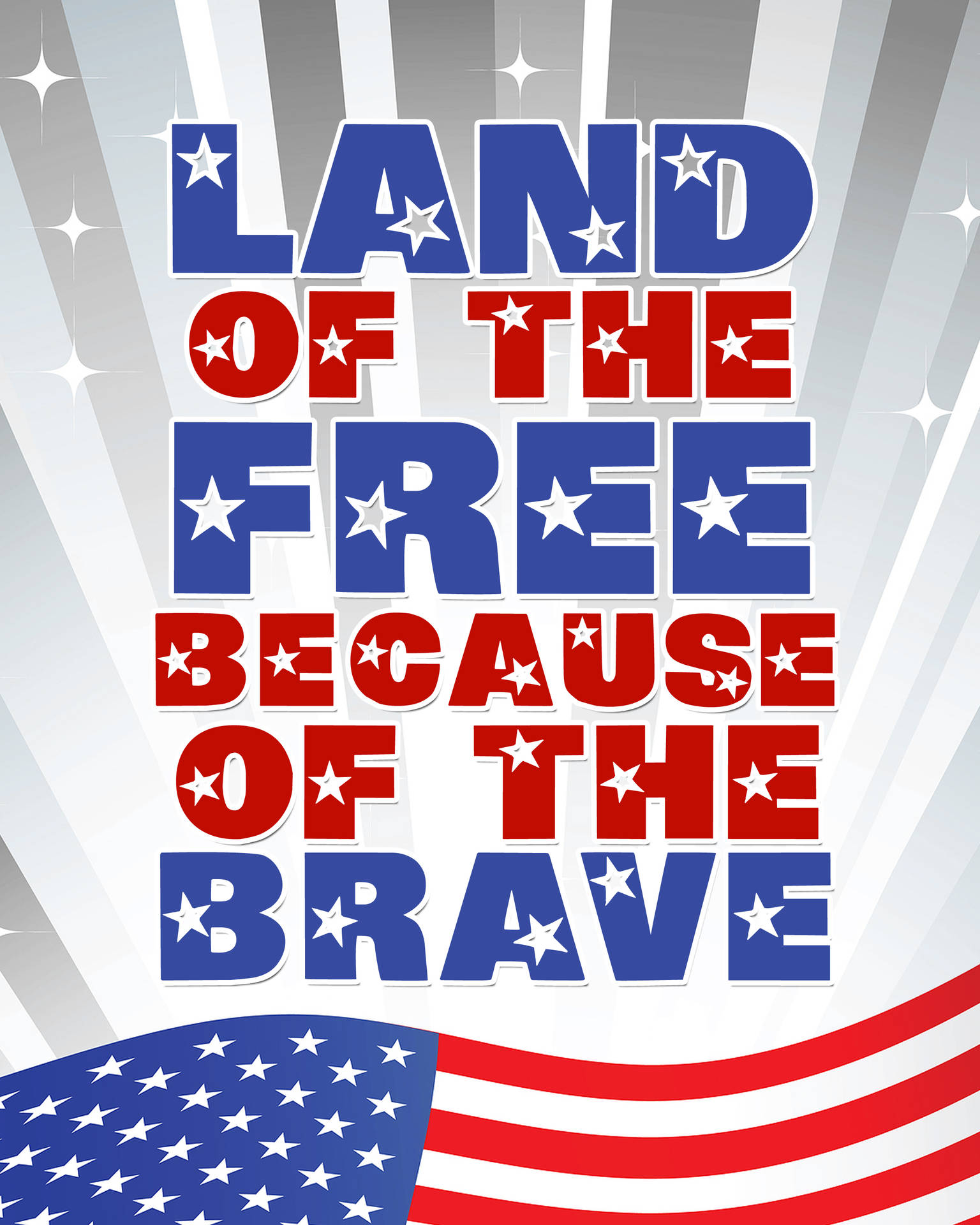 Veterans Day Land Of Free Background