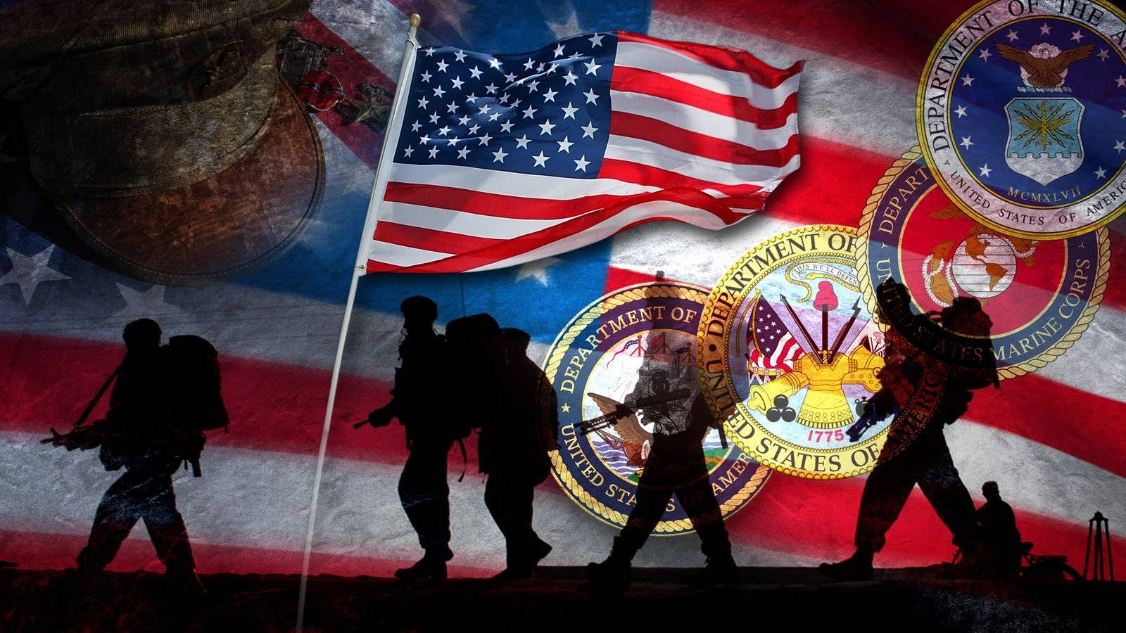 Veterans Day Seal Background