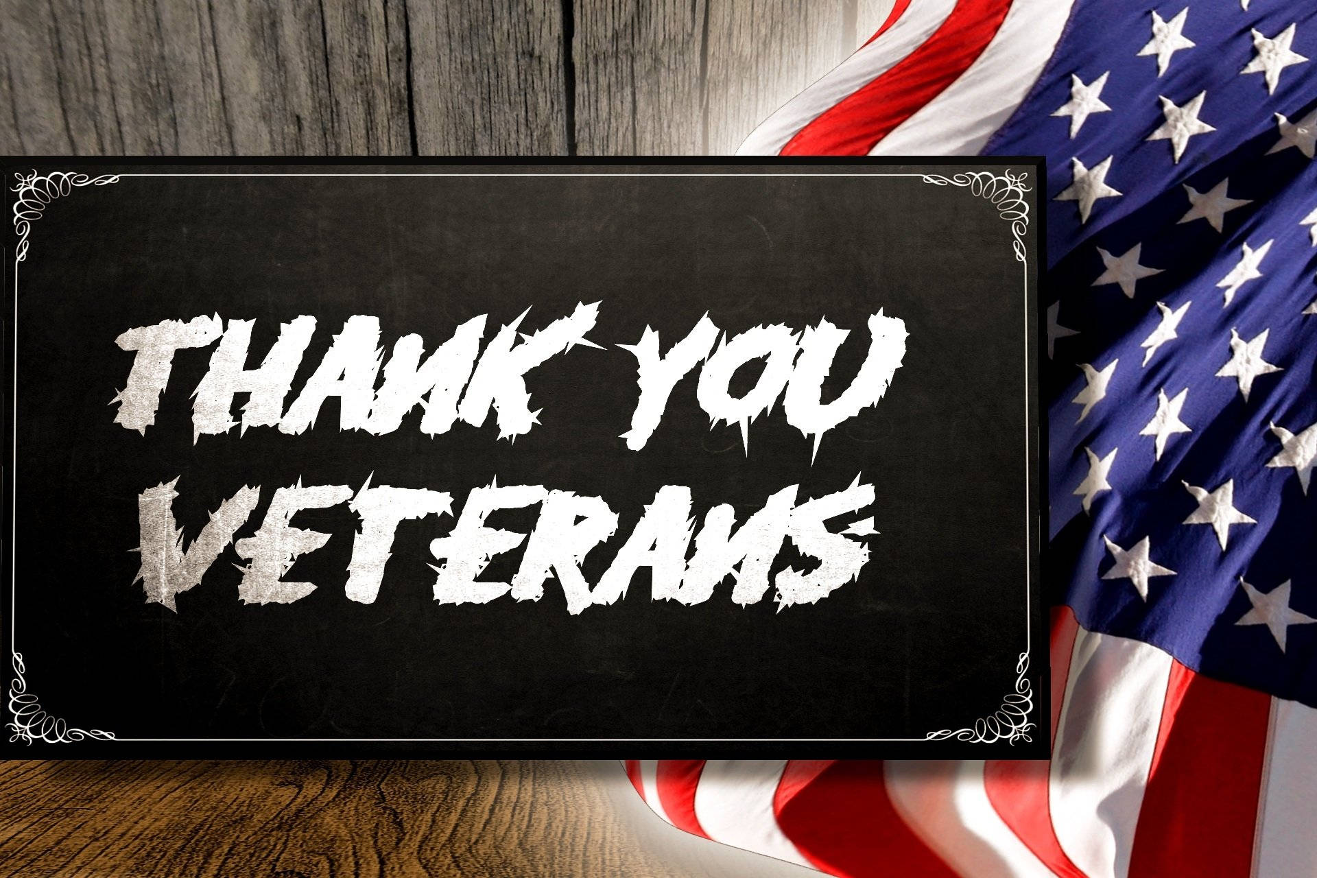 Veterans Day Thank You Message Background