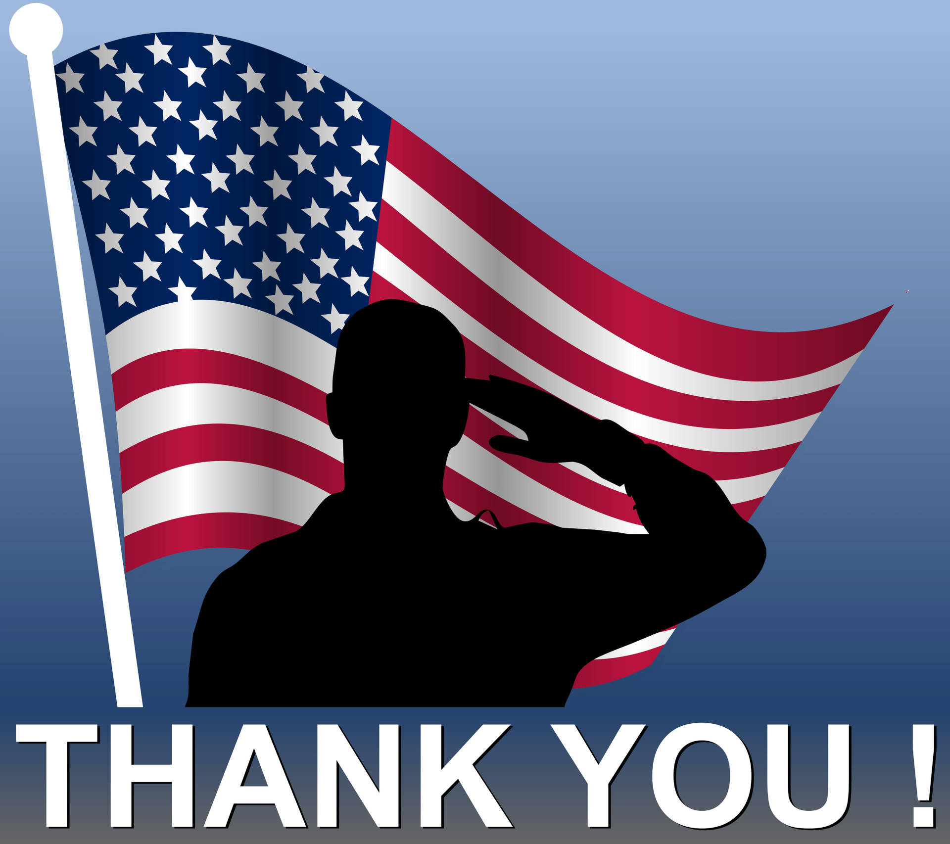 Veterans Day Thank You Salute Background